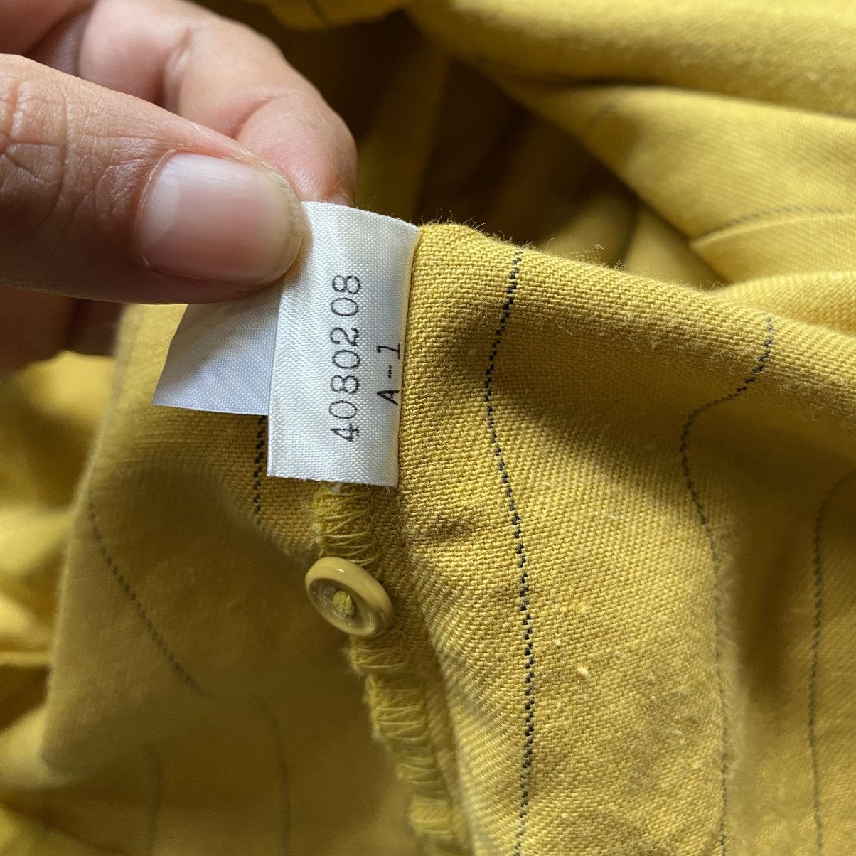 Norma Kamali Norma Kamali Yellow Stripe Soft Button Blouse Size M / US 6-8 / IT 42-44 - 17 Thumbnail