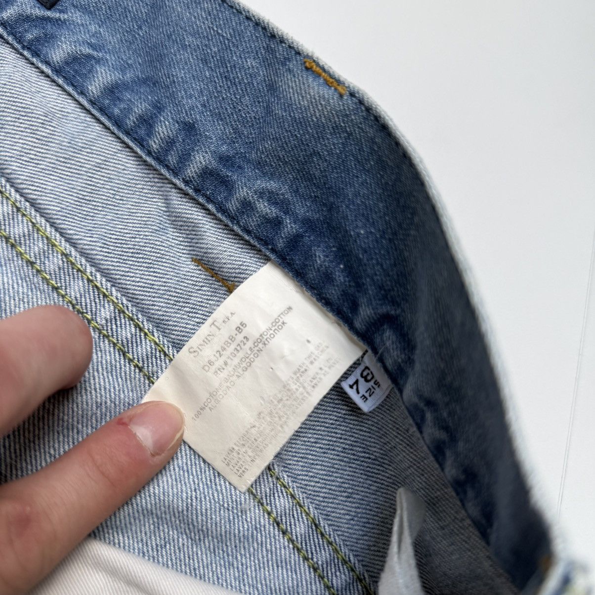Armani Vintage armani big logo indigo series baggy faded jeans Size US 34 / EU 50 - 9 Thumbnail