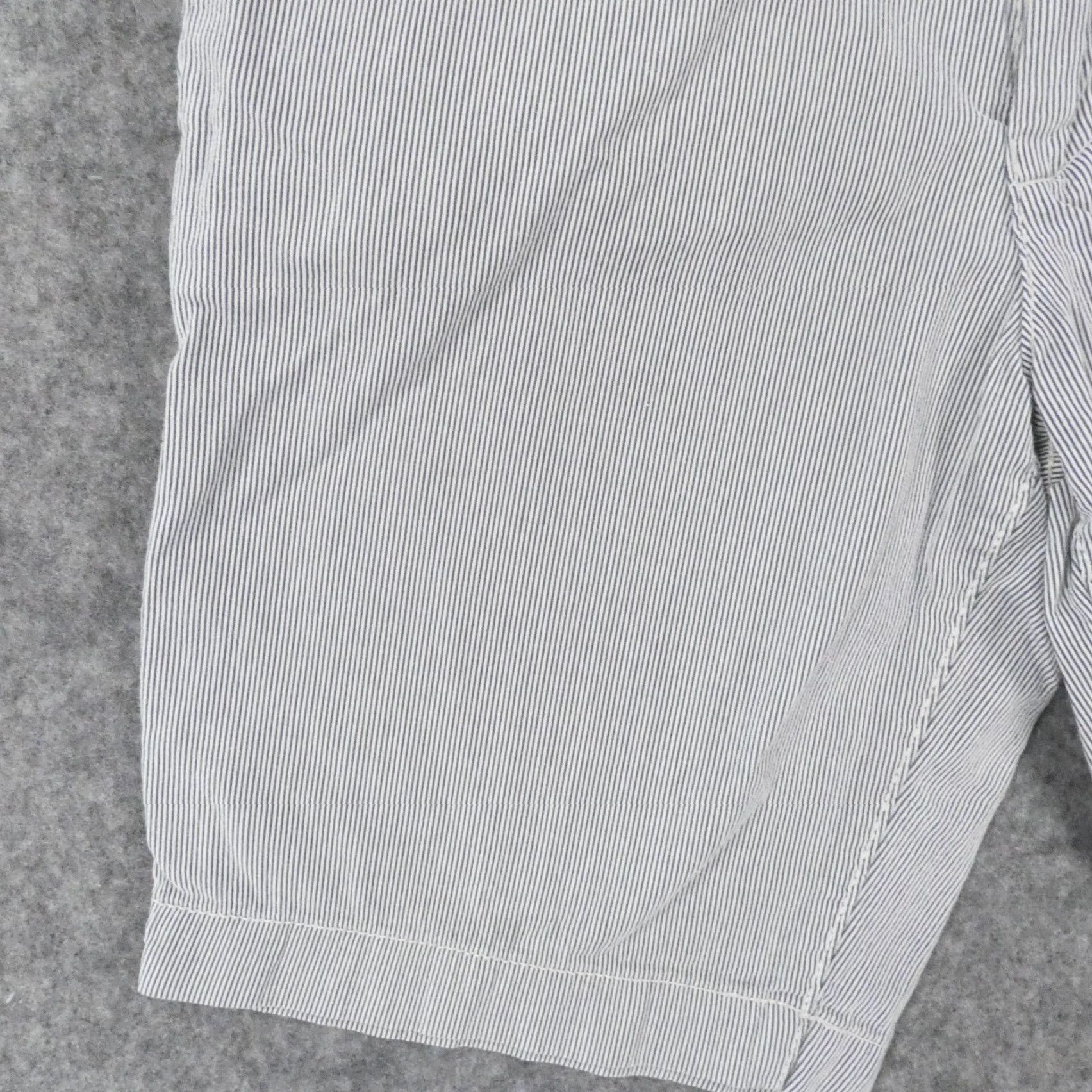 American Eagle Outfitters American Eagle Shorts Mens 28 Classic Chino Flat Front Blue White Striped Size US 28 / EU 44 - 3 Thumbnail