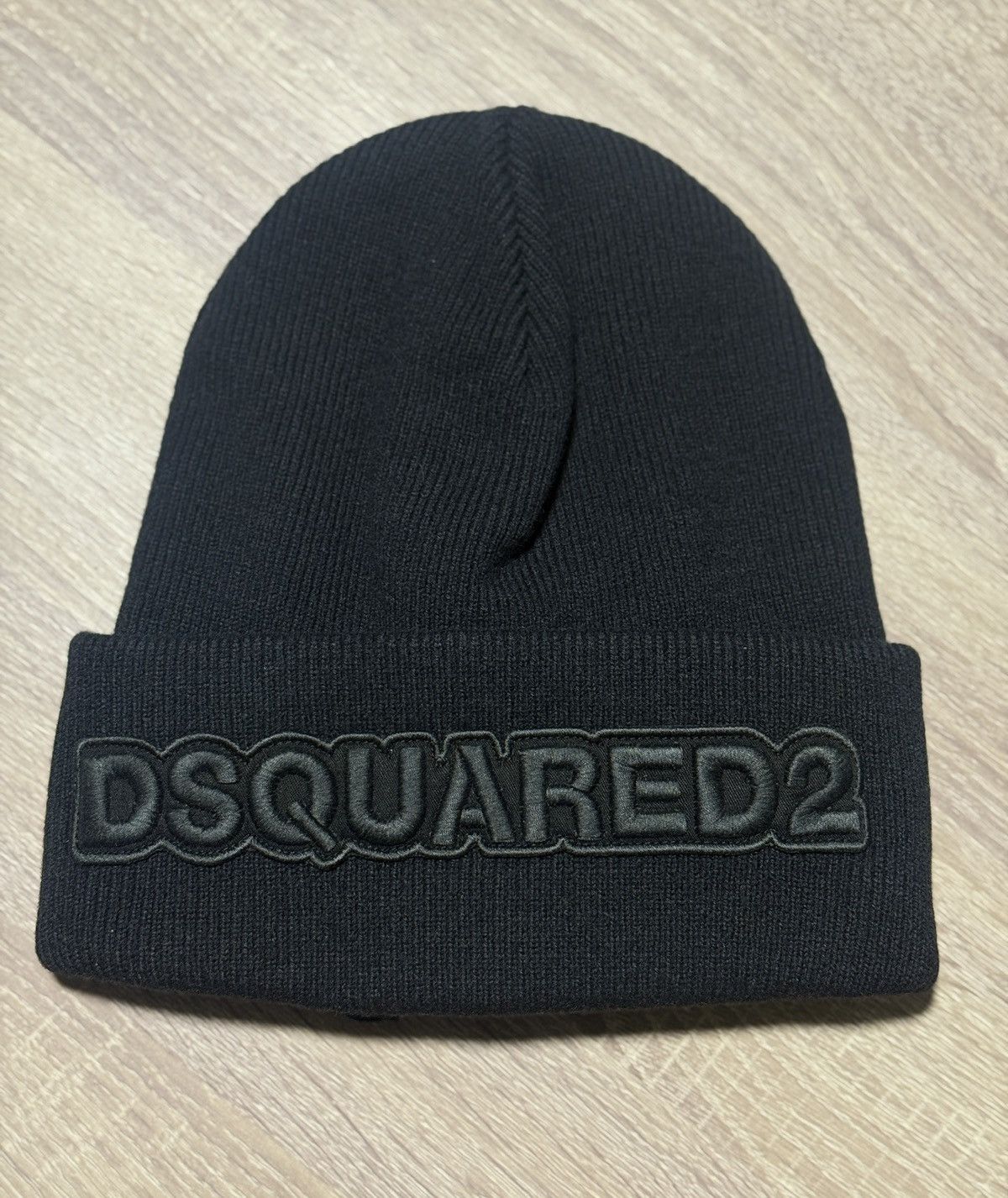 Dsquared2 Dsquared2 Black Wool Hat With Embroidered Logo Size ONE SIZE - 3 Thumbnail