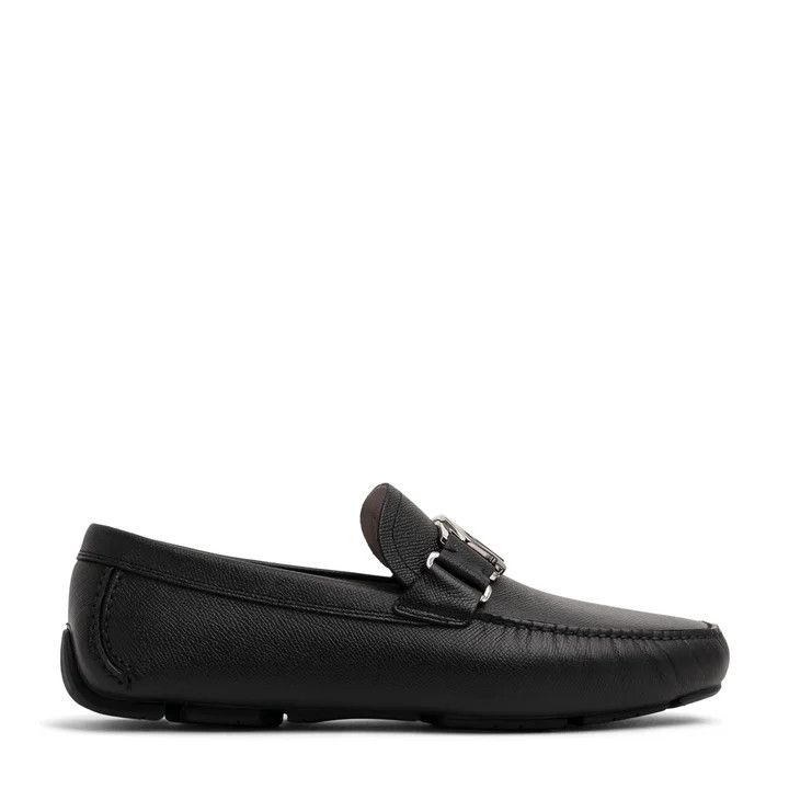 Salvatore Ferragamo o1s22i1n1025 SF Ornament Driver Loafers in Black Size US 8 / EU 41 - 1 Thumbnail