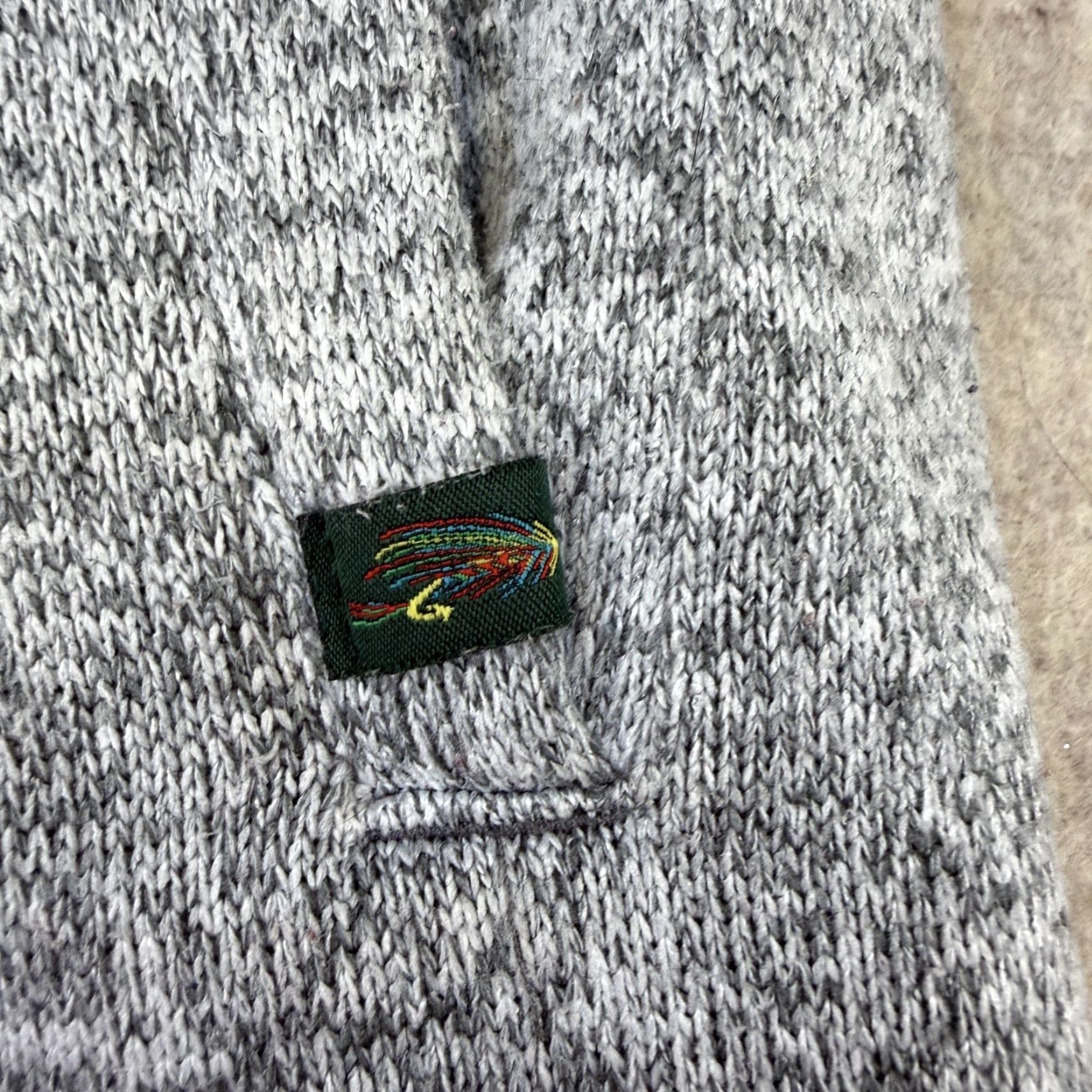 Orvis Orvis Sweater Mens Medium Gray 1/4 Zip Mock Neck Pullover Knit Lined Tight-Knit Size US M / EU 48-50 / 2 - 6 Thumbnail