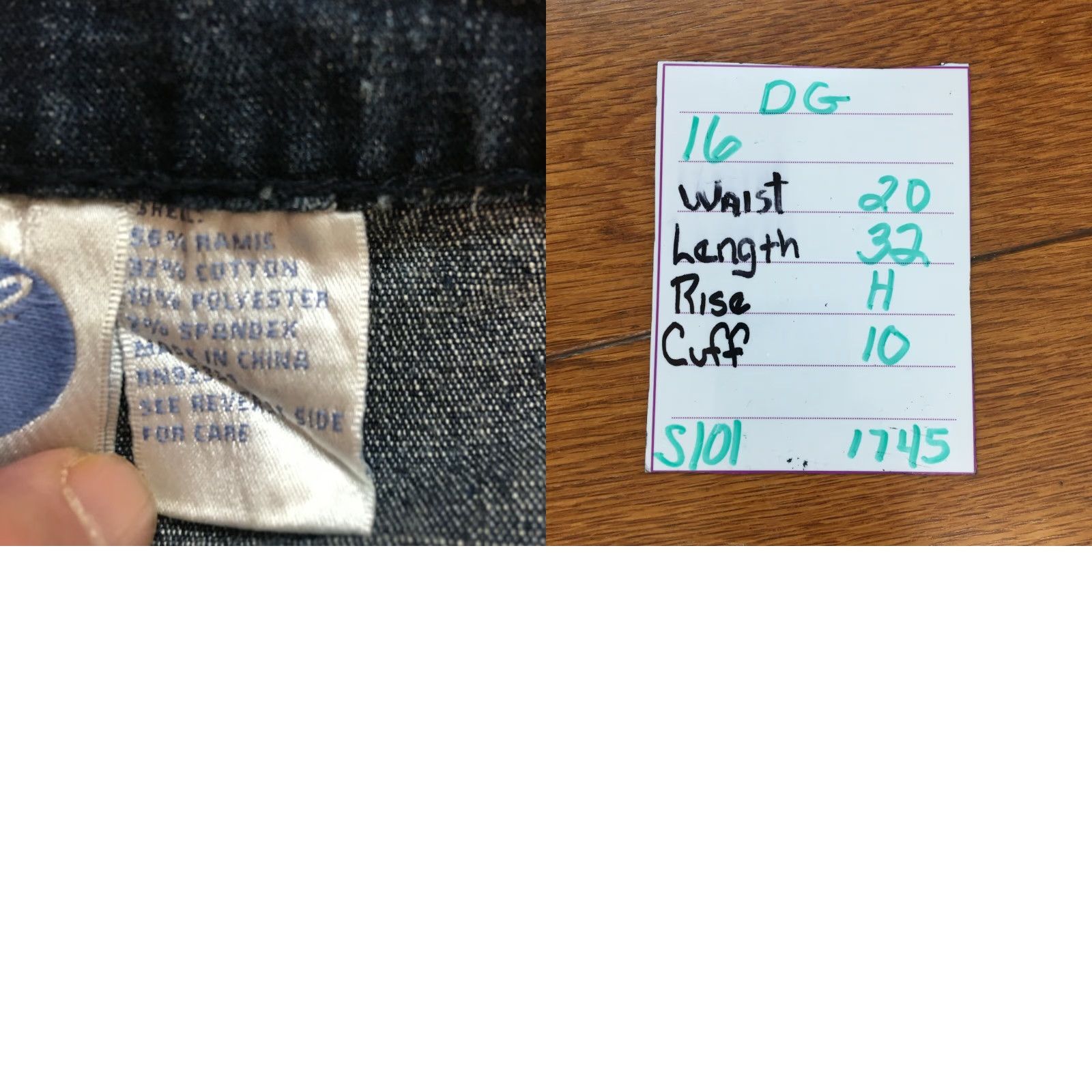 Denime Diane Gilman Wide Leg Jeans Womens Size 16 Blue High Rise Comfort Stretch 40X32 Size 38" / US 16 / IT 52 - 8 Thumbnail