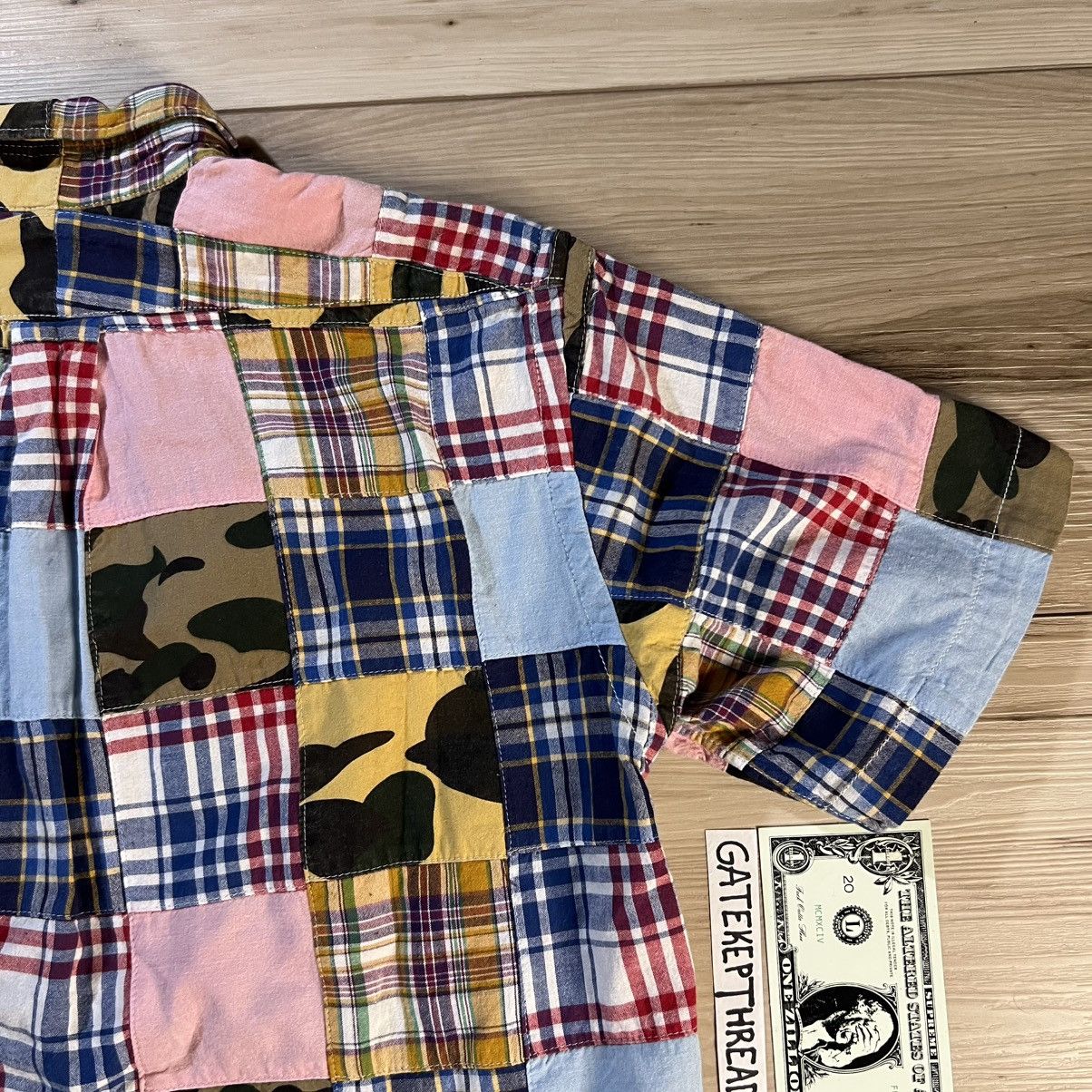 Bape BAPE Camo Patchwork Short Sleeve Button Down Shirt Size US M / EU 48-50 / 2 - 20 Thumbnail