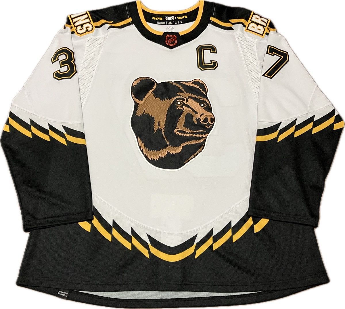Adidas Boston Bruins Bergeron RR 2.0 Adidas NHL Hockey Jersey 56 Size US XXL / EU 58 / 5 - 1 Thumbnail