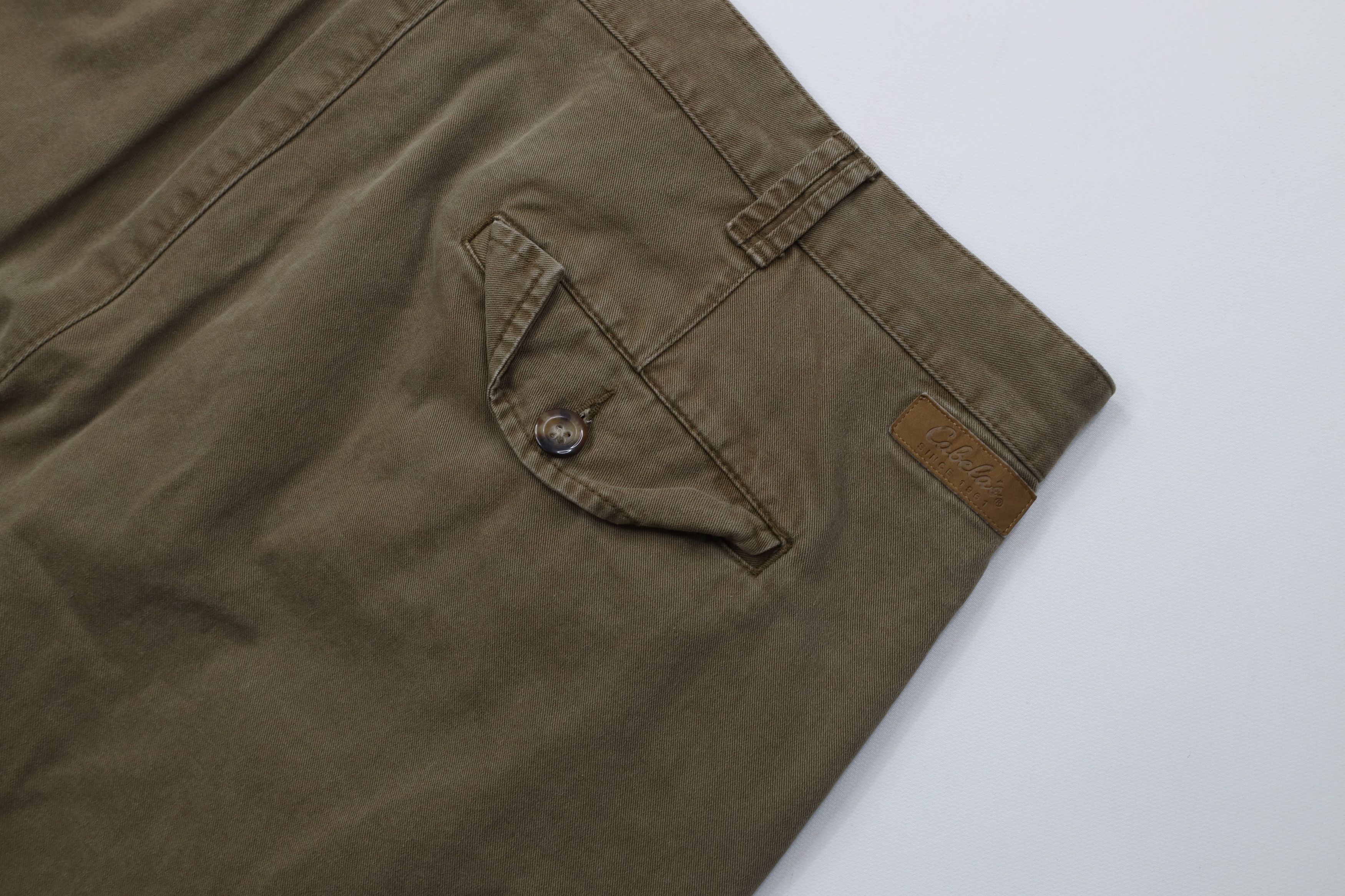 Cabelas Vintage Cabelas Relaxed Fit Wide Leg Pants Breen Cotton Size US 40 / EU 56 - 13 Thumbnail