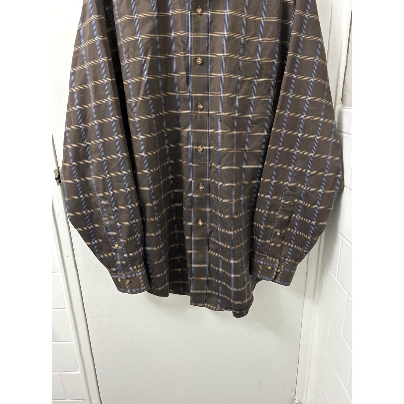 Brooks Brothers Brooks Brothers Original Polo Shirt Mens M Brown Plaid Button-Down 346 L/S Size US M / EU 48-50 / 2 - 4 Thumbnail