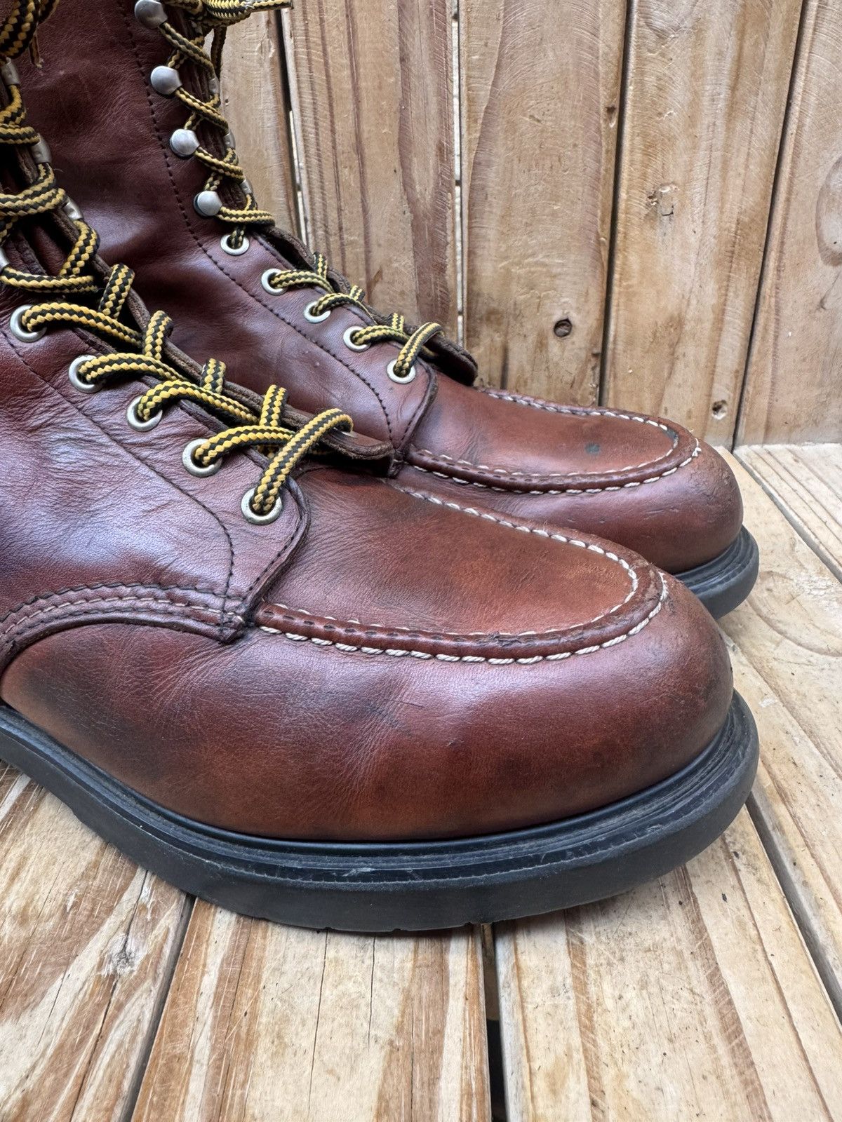 Red Wing Red Wing Steel toe work&Safety brown leather boots US 11 EEE Size US 11 / EU 44 - 10 Thumbnail