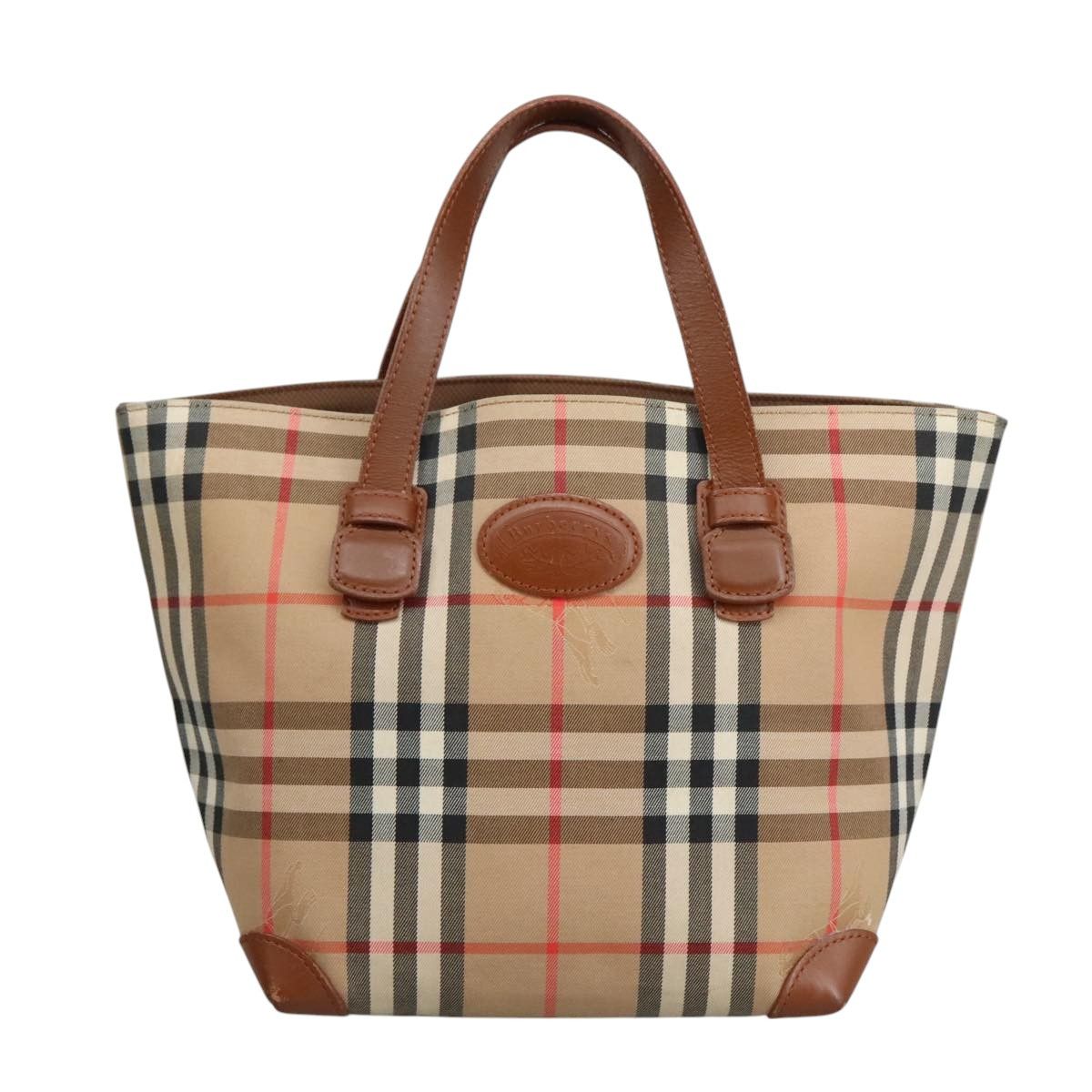 Burberry Nova Check Beige Canvas Handbag (Pre-Owned) Size ONE SIZE - 1 Thumbnail