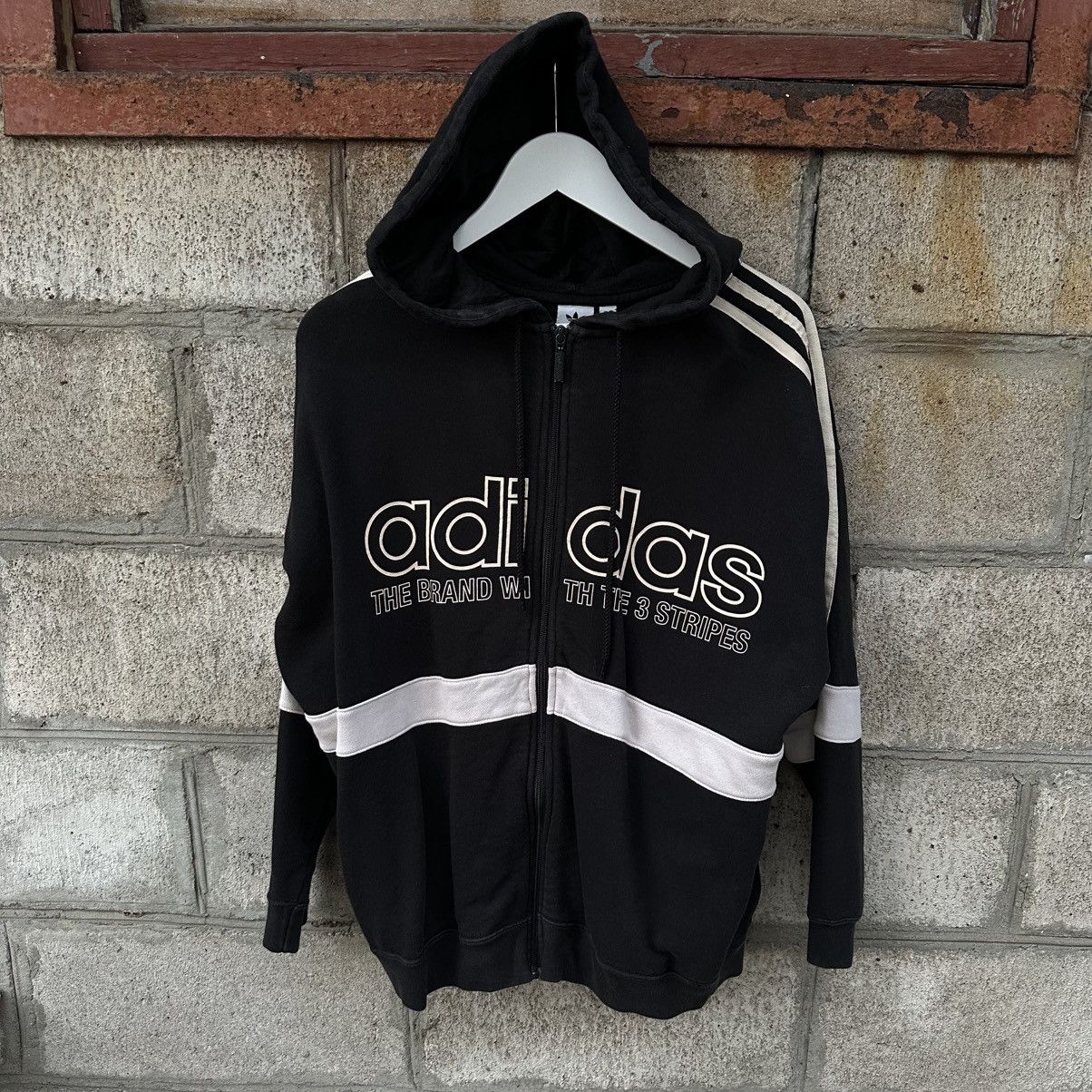 Adidas Vintage Adidas Zip Hoodie Big Logo Hype Trend Y2K 00s USA Size US M / EU 48-50 / 2 - 1 Thumbnail