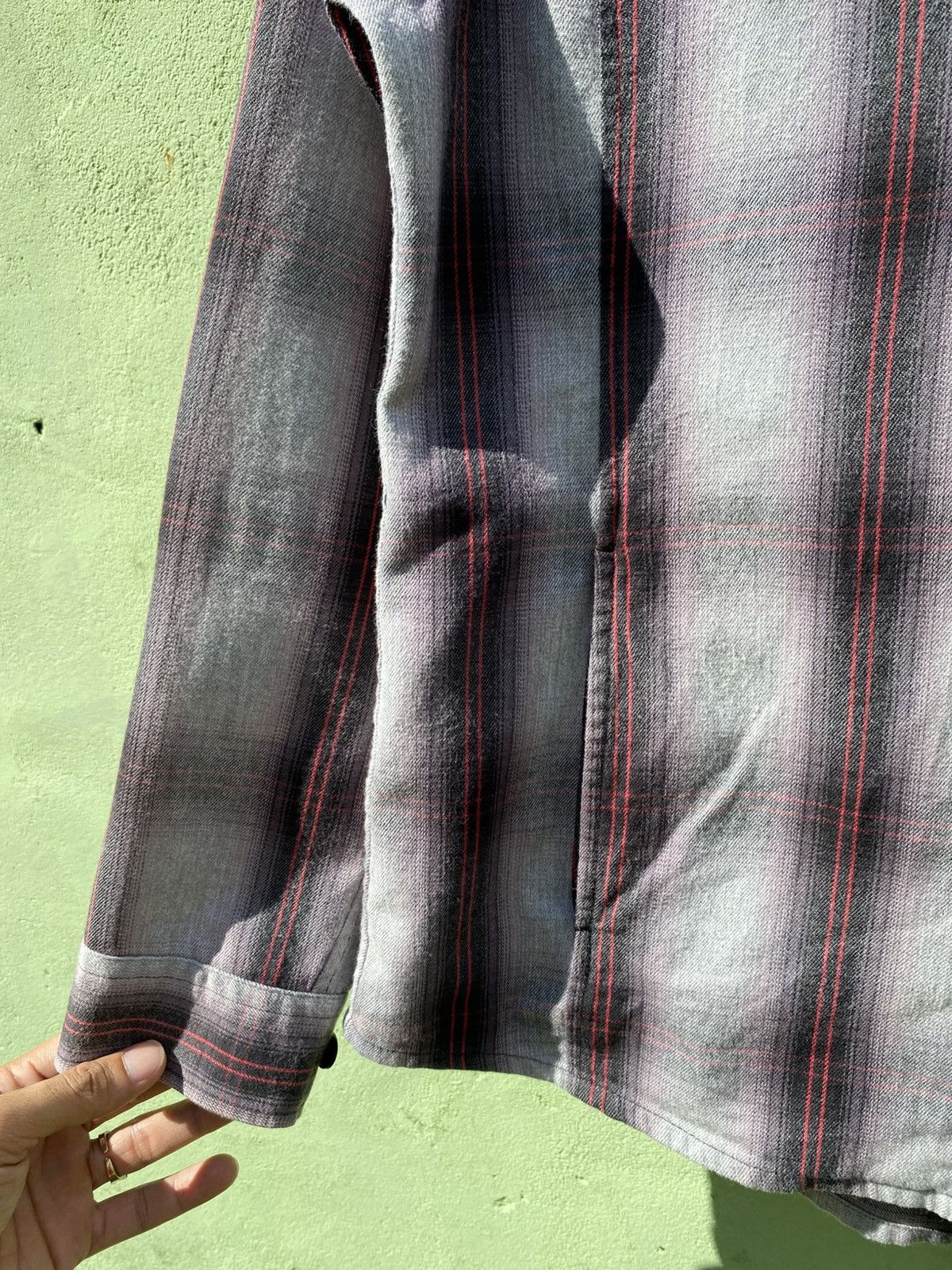 Japanese Brand Net Man Slim Fit Classic Grey Plaid Hoodie Full Zip Casual Size US L / EU 52-54 / 3 - 6 Thumbnail