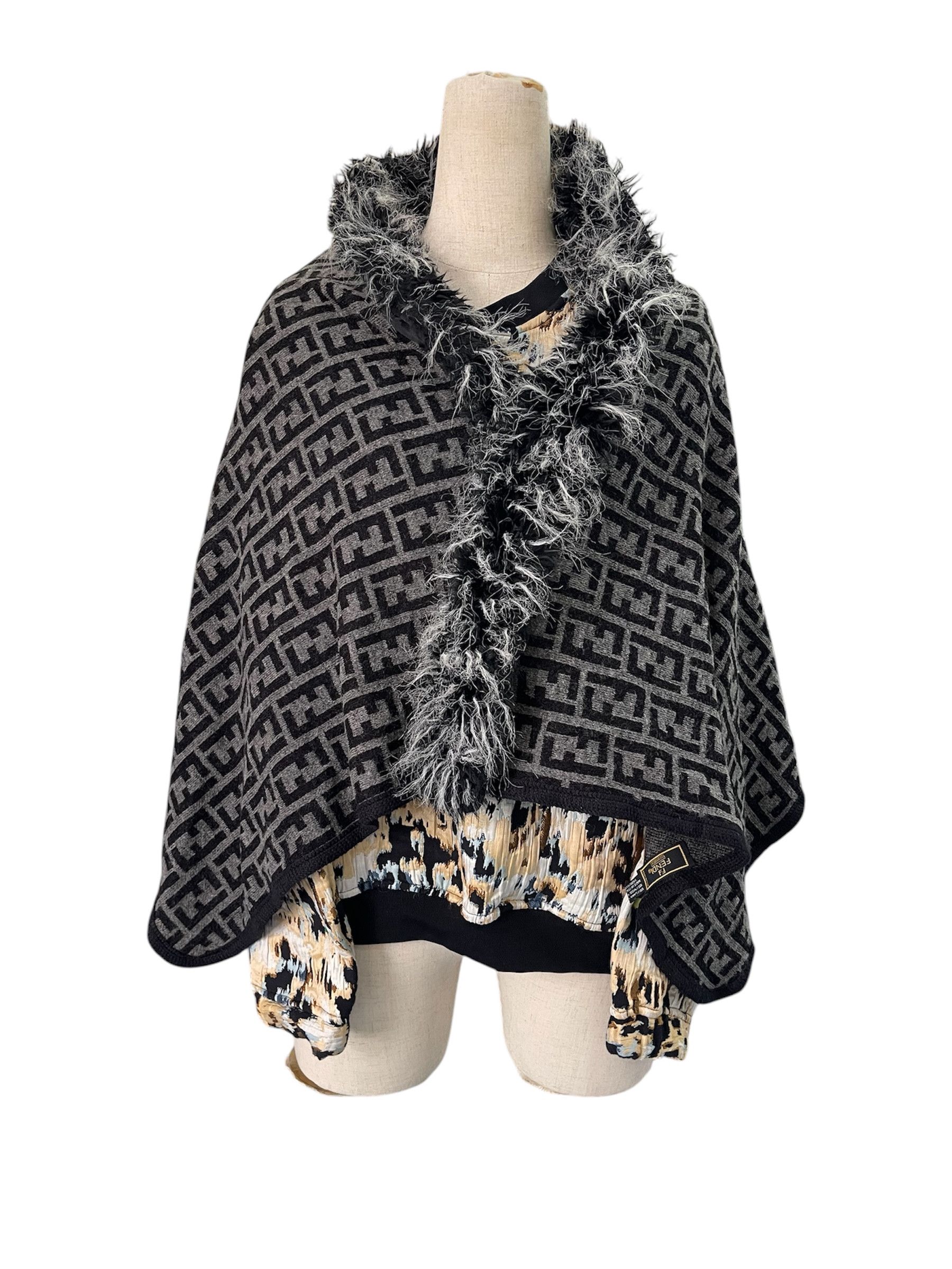 Fendi FENDI Zucca Neckwear Scarf Muffler Lambswool Size ONE SIZE - 1 Thumbnail
