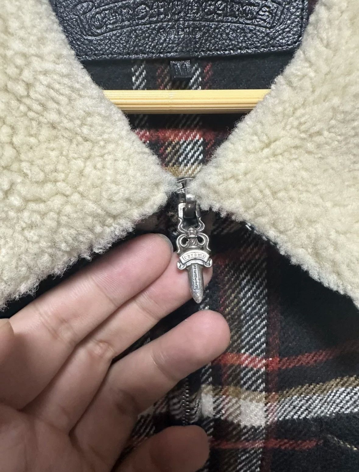 Chrome Hearts Chrome hearts lamb collar plaid jacket Size US M / EU 48-50 / 2 - 4 Thumbnail