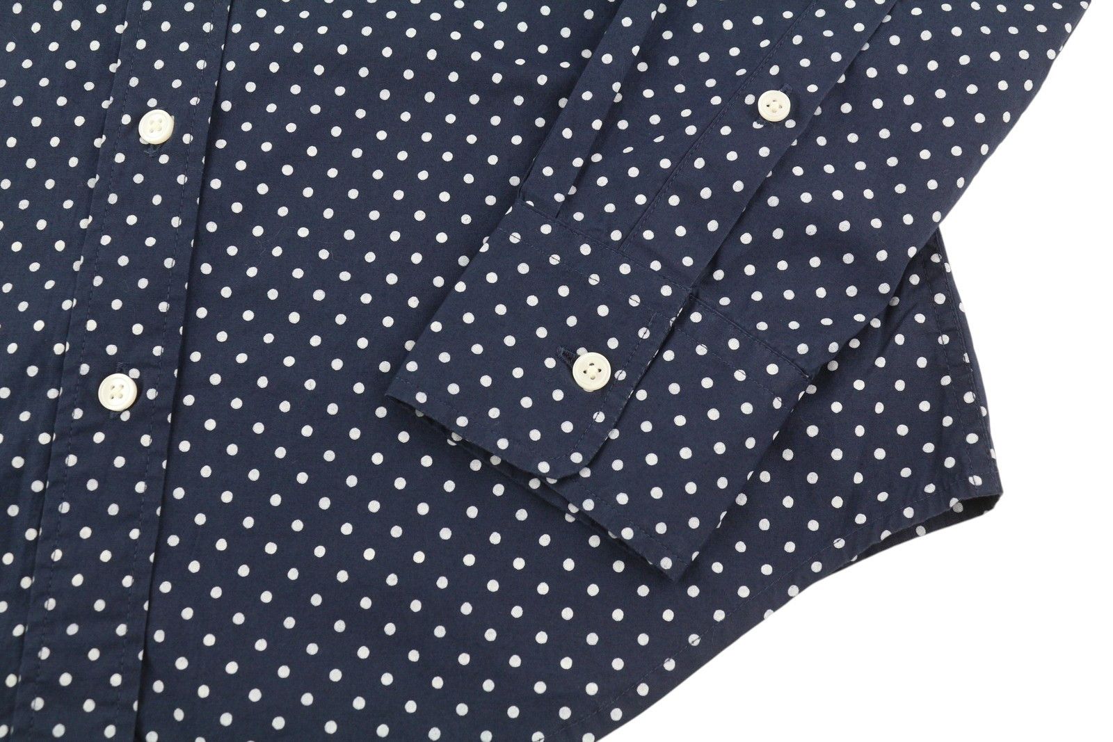 Gant STRETCH BROADCLOTH EU34 Dark Blue Polka Dot Shirt 85149 Size XS / US 0-2 / IT 36-38 - 5 Thumbnail