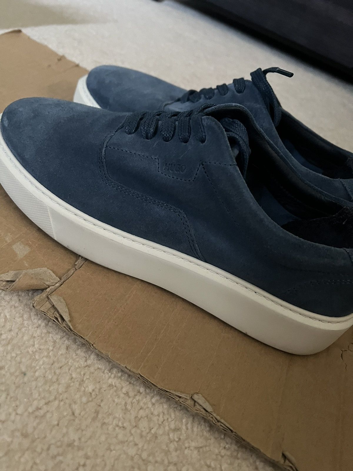 Hugo Boss Hugo Boss Quiver Oxford Blue Suede Sneakers Size US 7.5 / EU 40-41 - 4 Thumbnail
