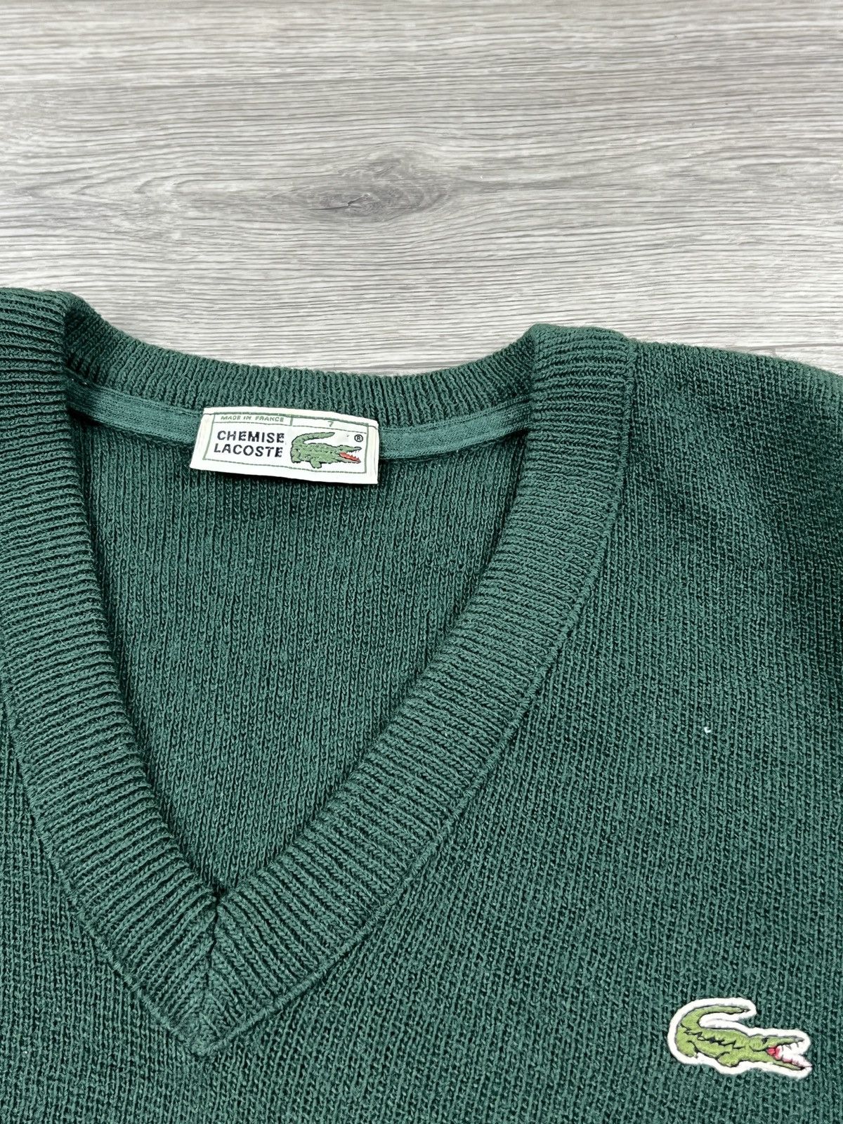 Lacoste Vintage Lacoste V-Neck Wool Sweater Men’s Size XL L Size US XL / EU 56 / 4 - 6 Thumbnail