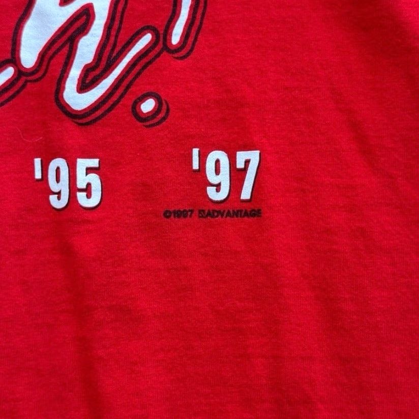 Fruit Of The Loom VINTAGE 90s Nebraska Cornhuskers Football Champions T-Shirt Men L Red 1997 Football College University 90s Short Sleeve Shirt Mens Size US L / EU 52-54 / 3 - 4 Thumbnail