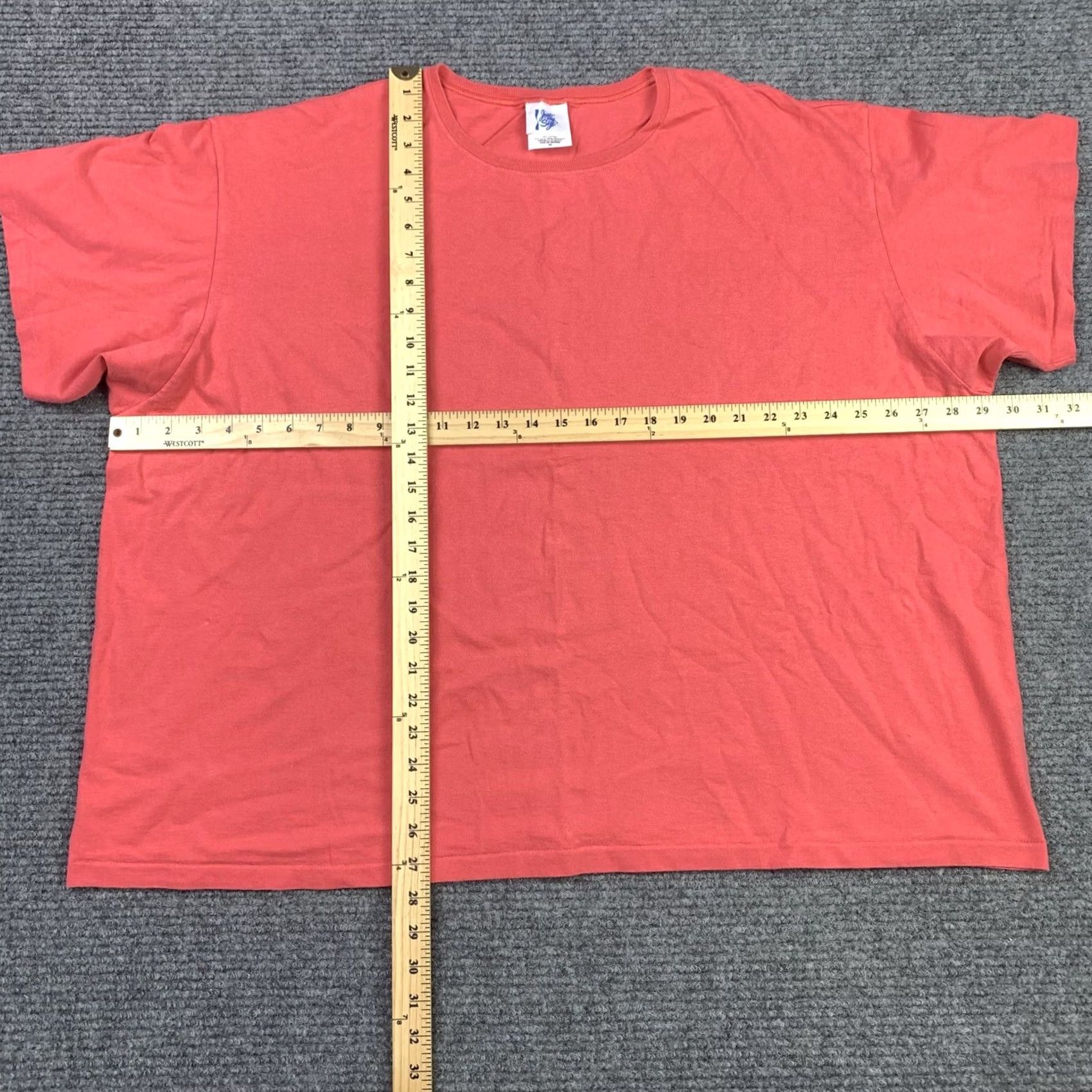 Vintage VINTAGE 90s Just My Size T-Shirt Womens Plus 3X Short Sleeve Crew Neck Pink Cotton Blank Size XXL / US 16-18 / IT 52-54 - 4 Thumbnail