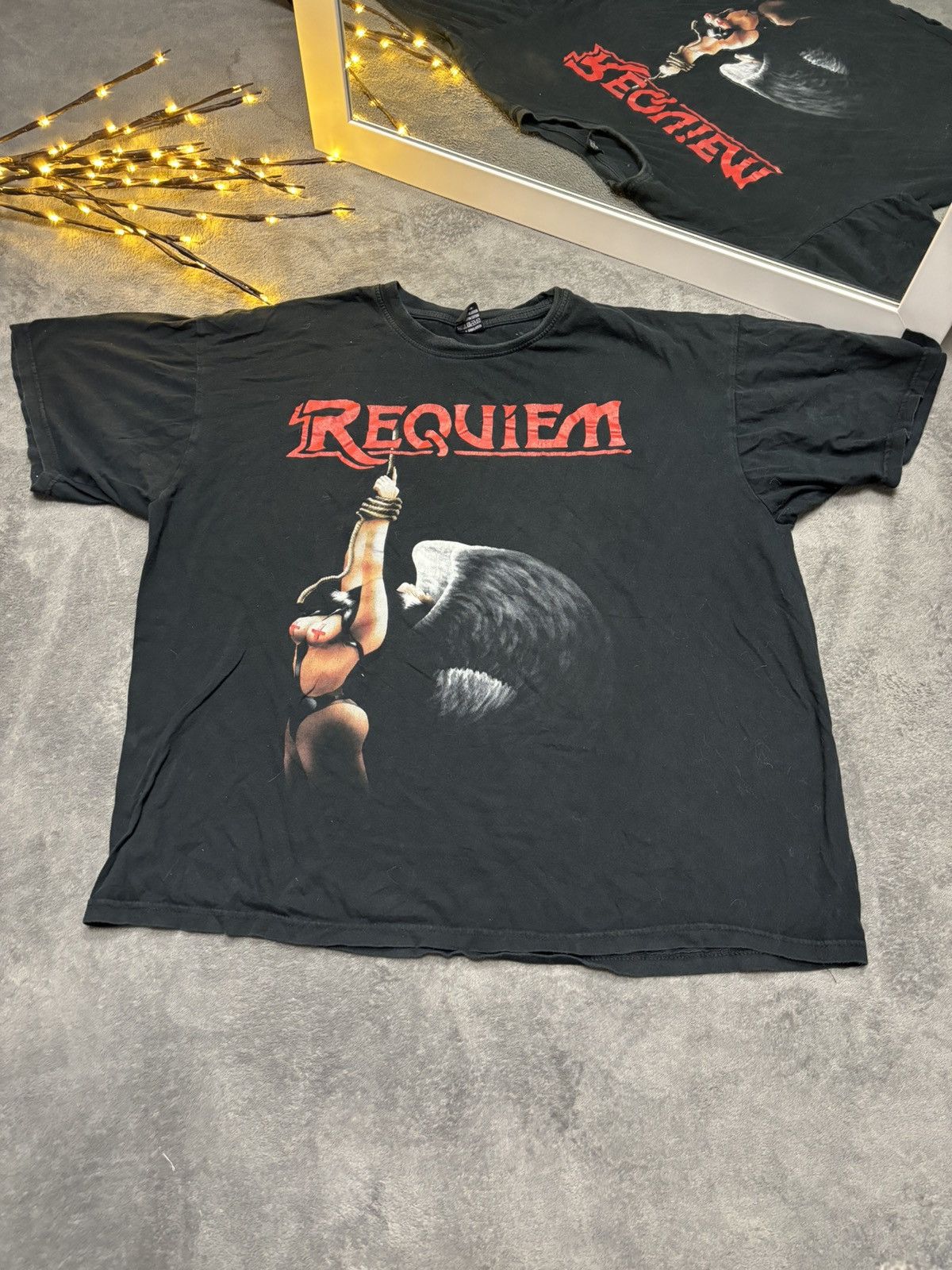 Band Tees × Vintage KORN Requiem White Band Tee Shirt Merch Size US L / EU 52-54 / 3 - 2 Thumbnail