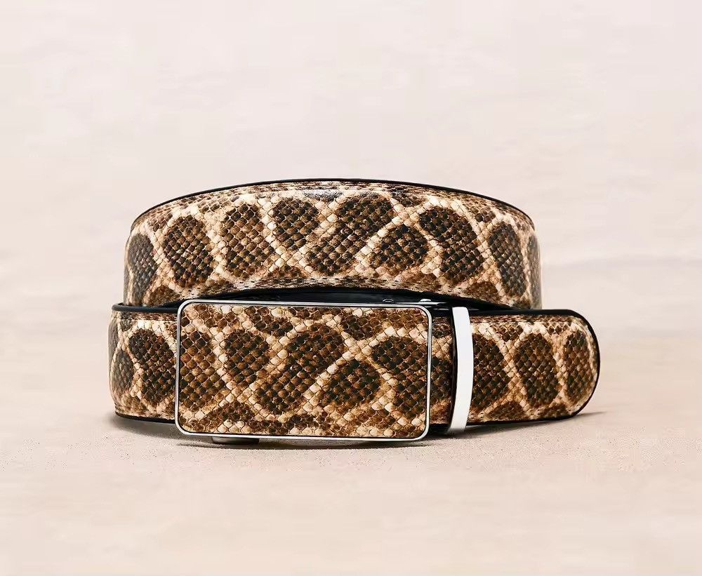 Other Khaki Snake Buckle Cowskin Waist Strap Belt Size ONE SIZE - 7 Thumbnail
