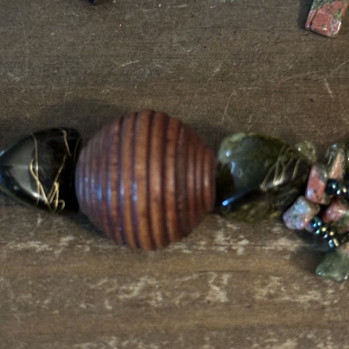 Other Multi strand Unakite bead necklace and earrings set Size ONE SIZE - 7 Thumbnail
