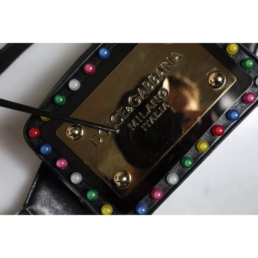 Dolce & Gabbana Dolce & Gabbana Black Leather LED Logo Belt Waist Fanny Pack Size ONE SIZE - 8 Thumbnail