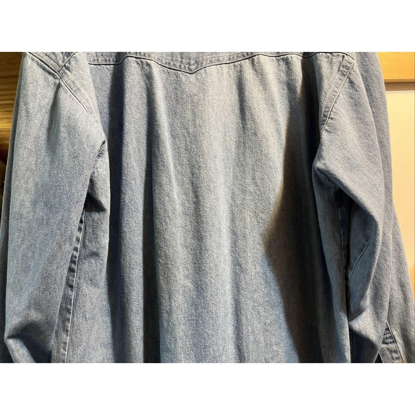 Dickies Dickies Shirt Mens Large Blue Denim LS Workwear Cotton Dark Size US L / EU 52-54 / 3 - 11 Thumbnail