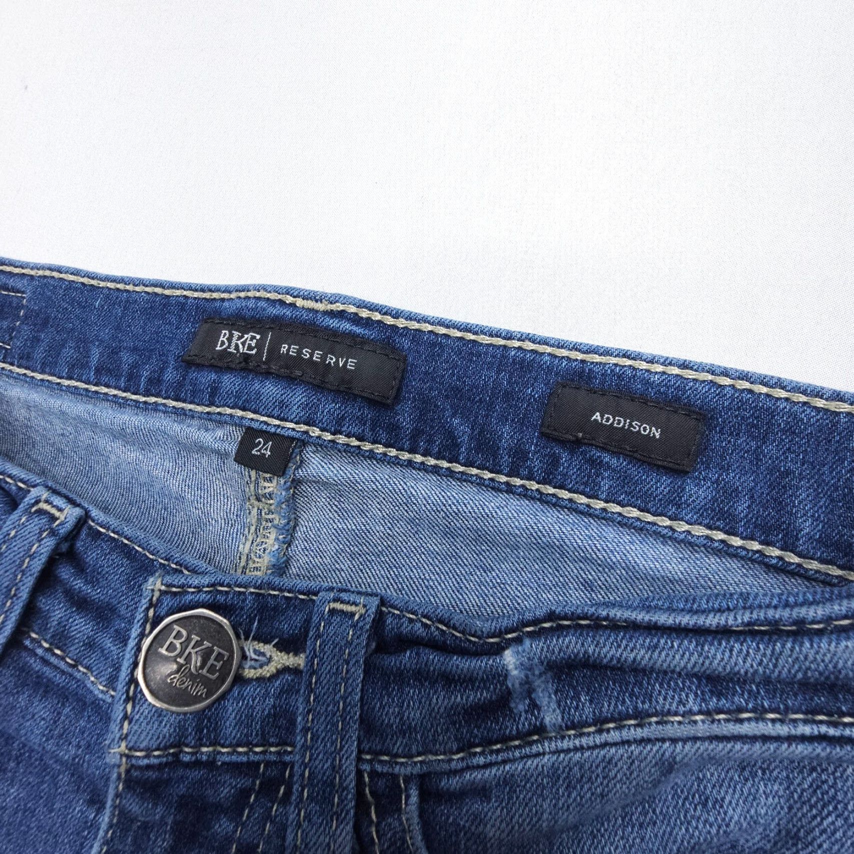Vintage Buckle BKE Addison Slim Jeans Womens | Jeans | Regular Size 24 | Dark Wash Low Rise Ankle 25in Inseam blue 5-Pocket Stretch Denim Size 42" / US 20 - 4 Thumbnail