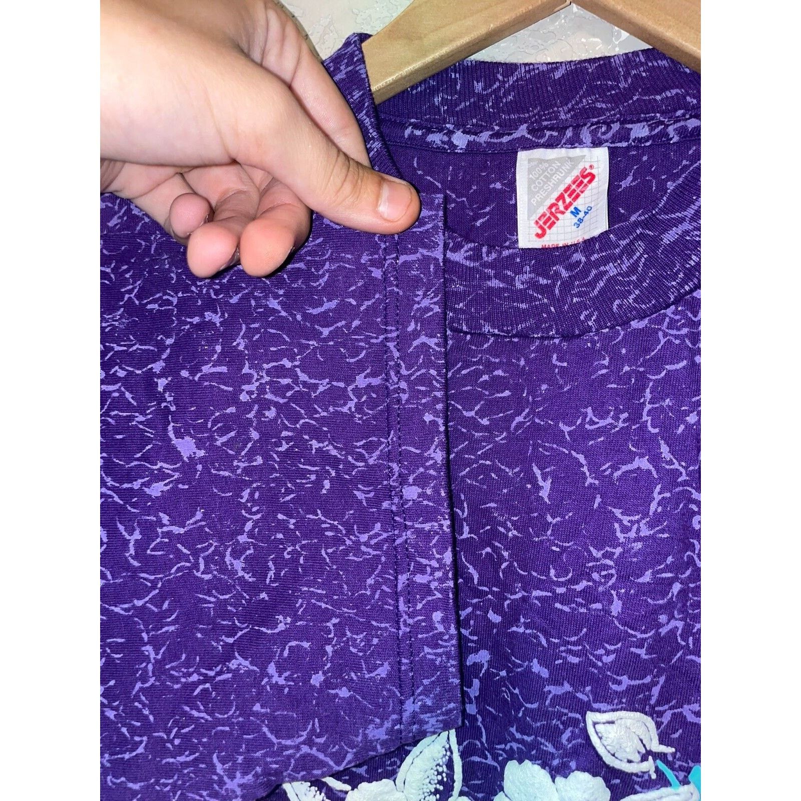 Jerzees Vintage Las Vegas Shirt Hummingbird Purple Tee 90s VTG M Size US M / EU 48-50 / 2 - 7 Thumbnail