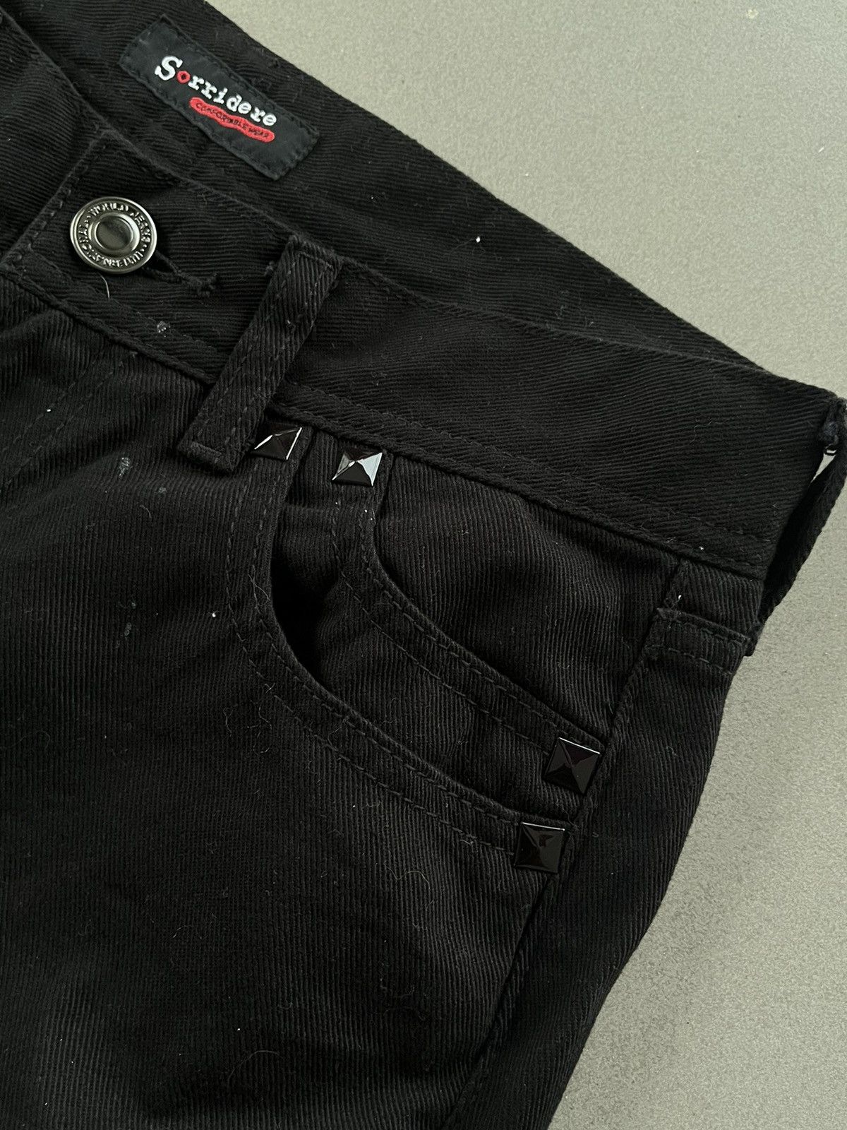 Isamu Katayama Backlash JAPANESE SORRIDERE FLARE BOOT CUT DENIM BLACK PAINT STAIN Size US 30 / EU 46 - 7 Thumbnail