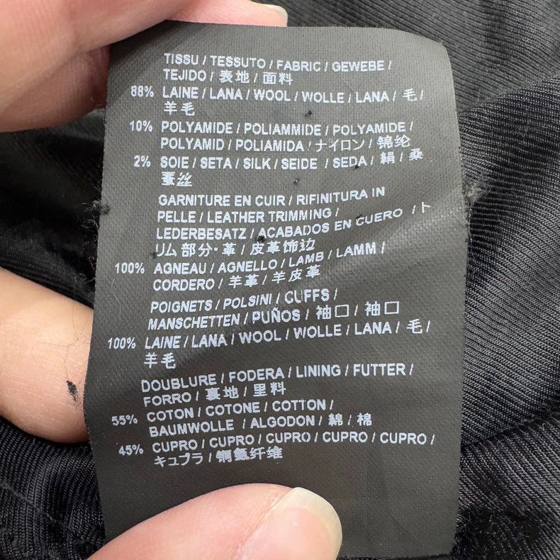 Saint Laurent Paris SLP Black White Leather Patchwork Varsity Jacket- Size US M / EU 48-50 / 2 - 4 Thumbnail