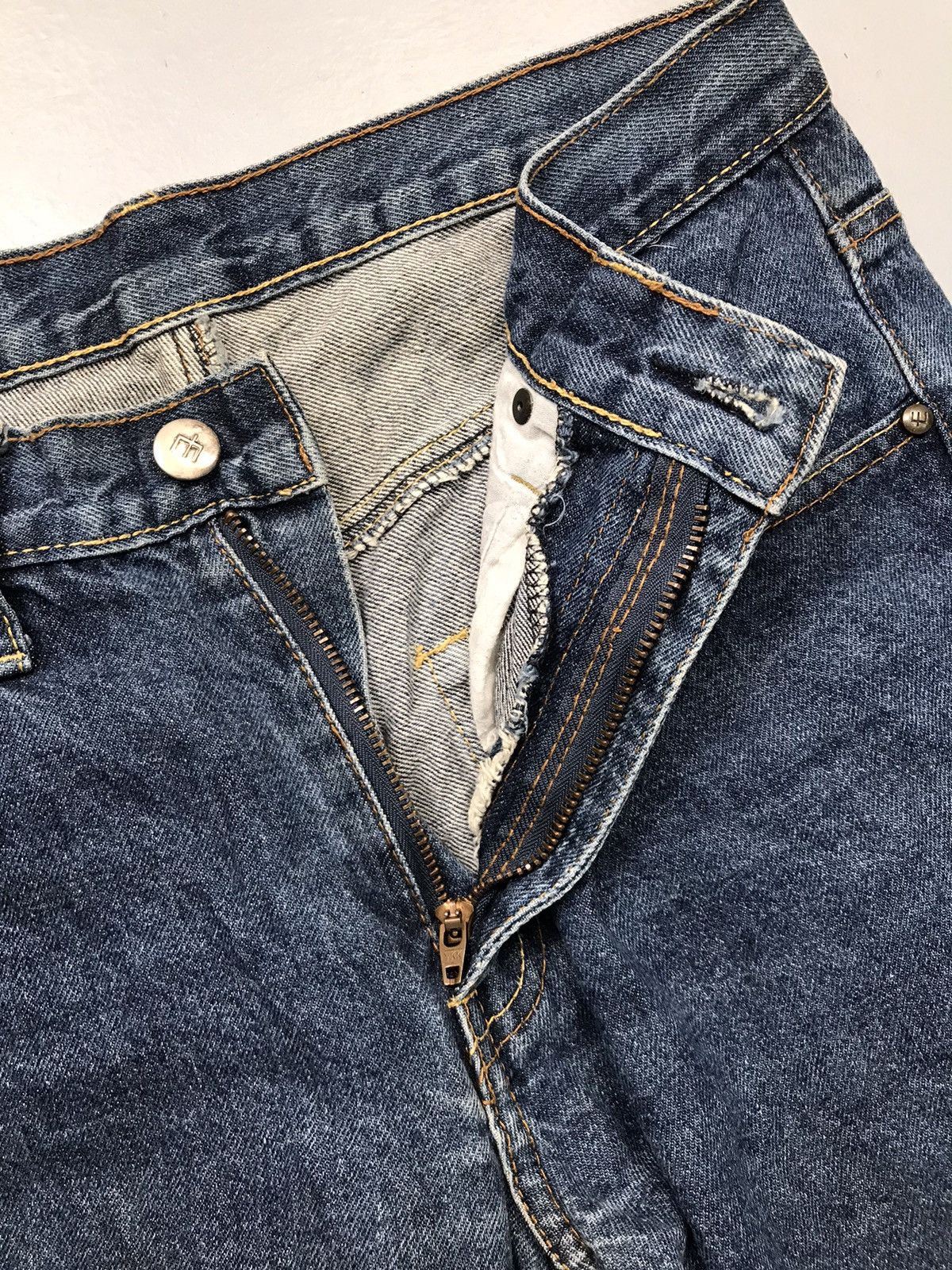 Japanese Brand Vintage Japanese brand seagull embroidered denim Size US 30 / EU 46 - 6 Thumbnail