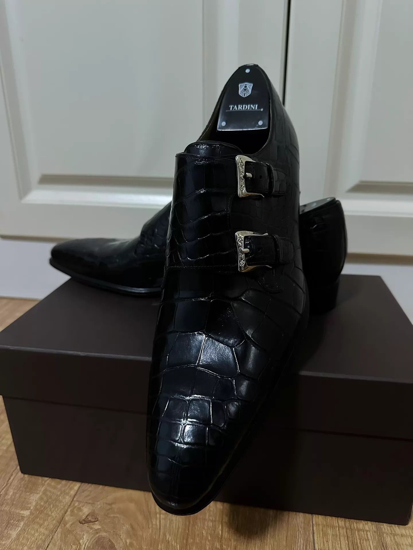 Other Tardini Crocodile Leather Monk Strap UK8 (42-42.5) Size US 9 / EU 42 - 2 Thumbnail