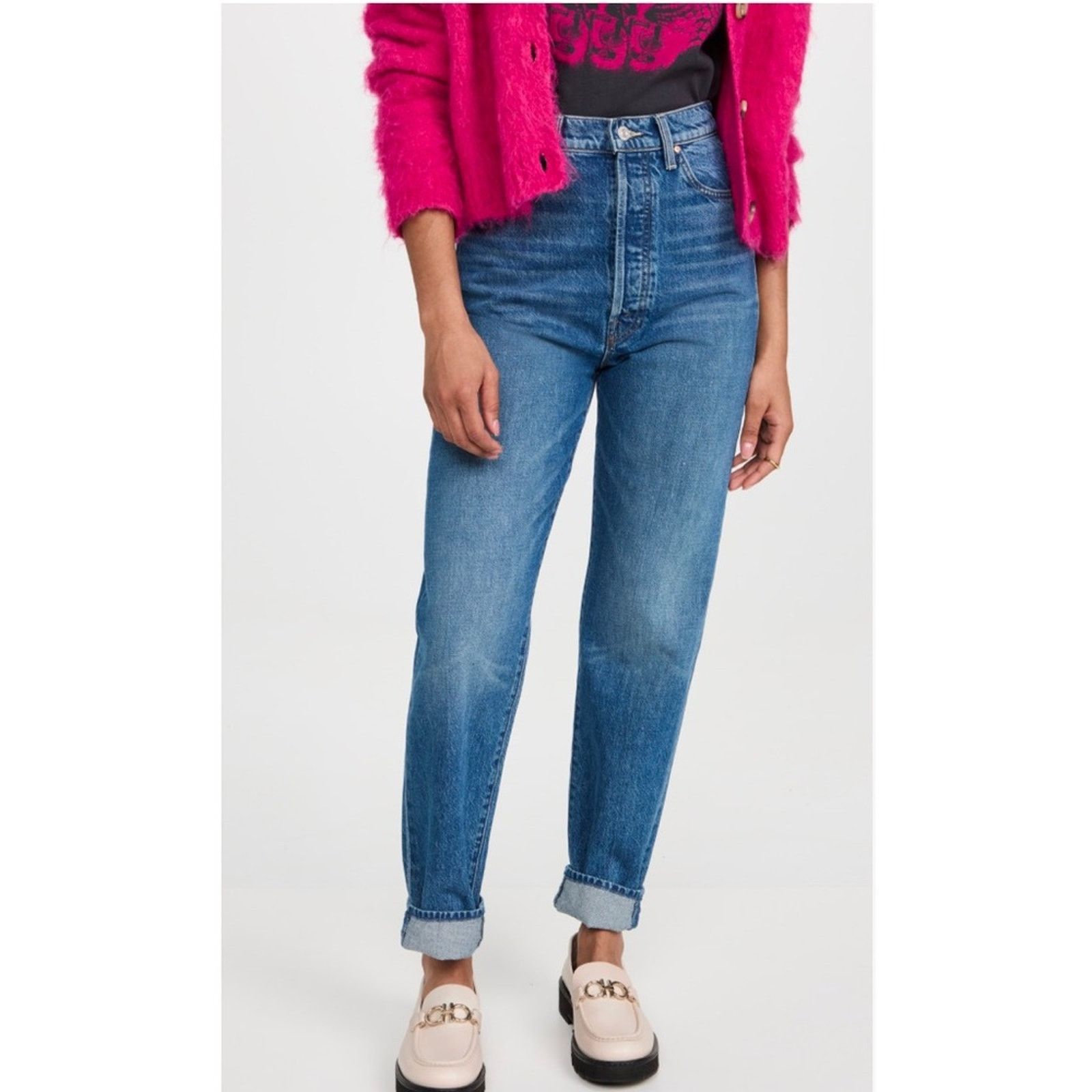 MOTHER NEW MOTHER SUPERIOR The Tune Up Hover Cuff Jean - 25 - $258 Size 25" / US 0 / IT 36 - 9 Thumbnail