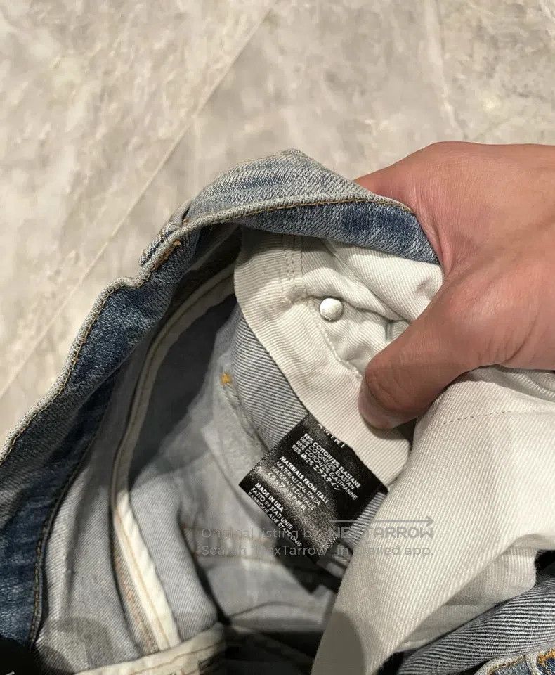 Amiri Amiri Size 33 Colorful Patchwork Blue Jeans Size US 33 - 4 Thumbnail