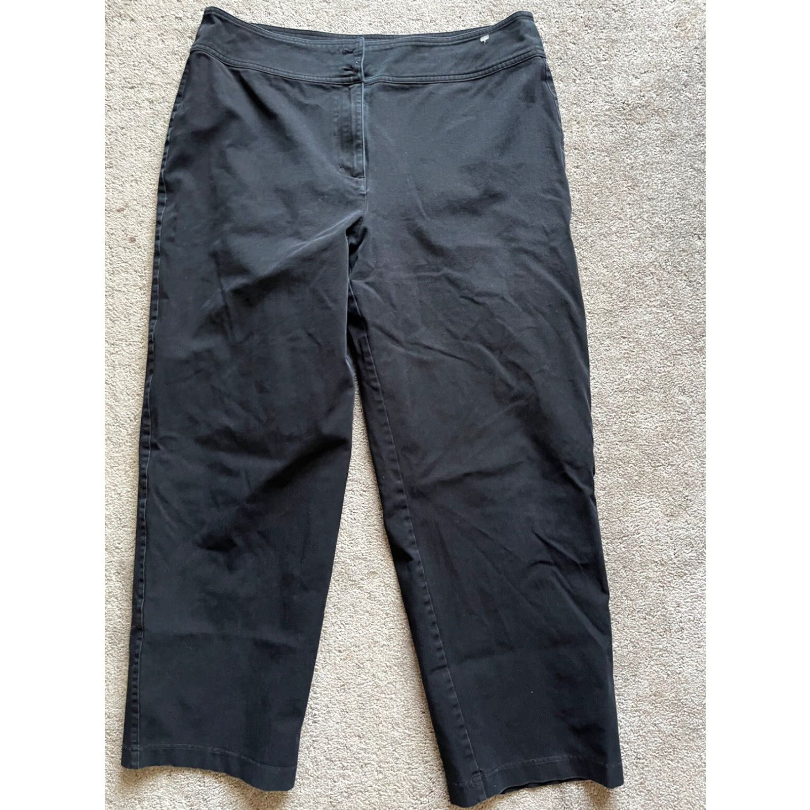 Vintage Chico's Womens Pants Cropped Size 2.5 Black High Rise Pockets Plus 2.5 Regular Inseam 24 in Size 26" / US 2 / IT 38 - 2 Thumbnail