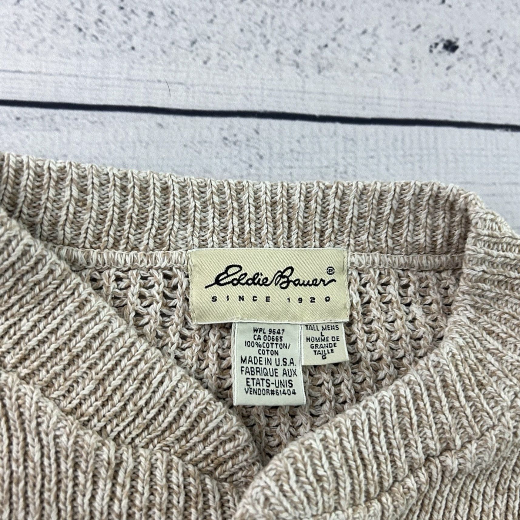Eddie Bauer Eddie Bauer Heavy Cotton Knit Fisherman's Pullover Sweater Men's L Brown Knit Pullover Cotton Fisherman Sweater Mens L Size US L / EU 52-54 / 3 - 2 Thumbnail