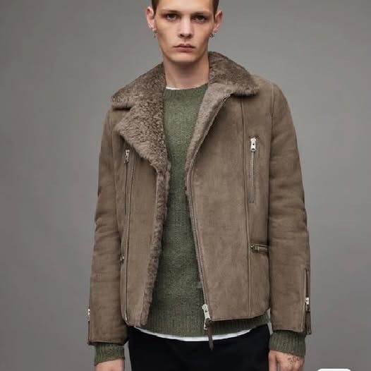 Allsaints Dylan Shearling Biker Jacket Size US S / EU 44-46 / 1 - 2 Thumbnail
