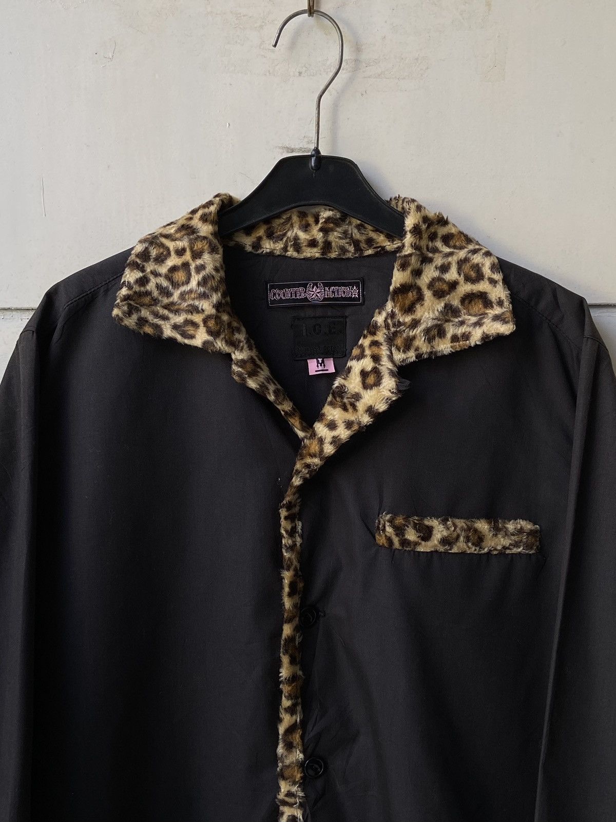 Designer I.C.E COUNTER ACTION Black Shirt Leopard Printed Size US L / EU 52-54 / 3 - 9 Thumbnail
