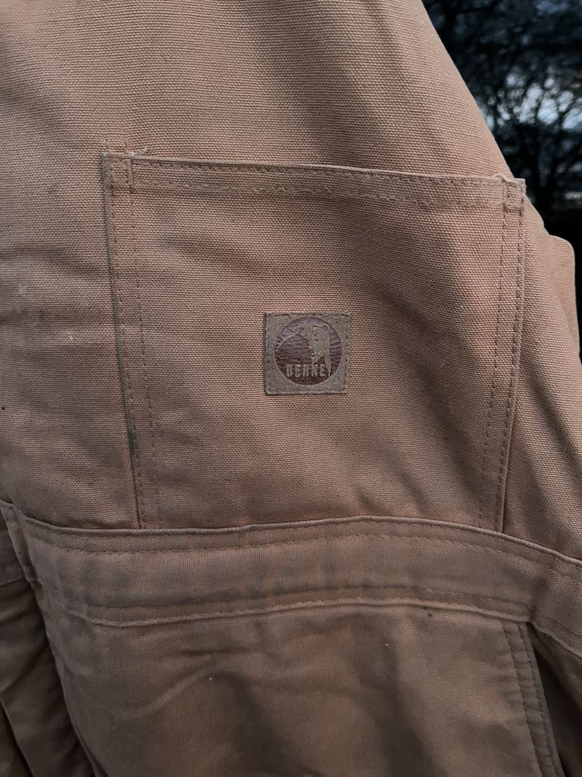 Carhartt Berne Tan Duck Bib Work Worn Overalls Workwear Size XXL Size US 41 - 8 Thumbnail