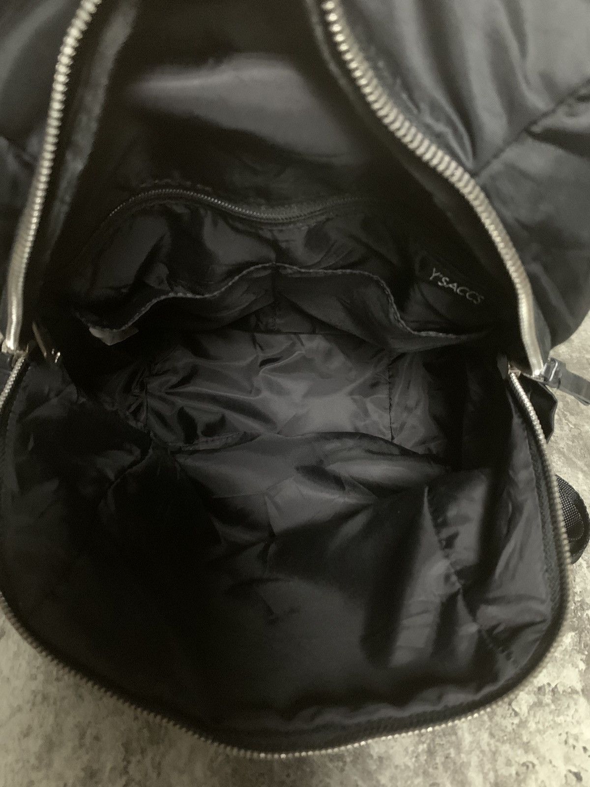 Yohji Yamamoto Yohji Yamamoto Y’saccs Nylon Mix Leather Small Backpack Size ONE SIZE - 13 Thumbnail