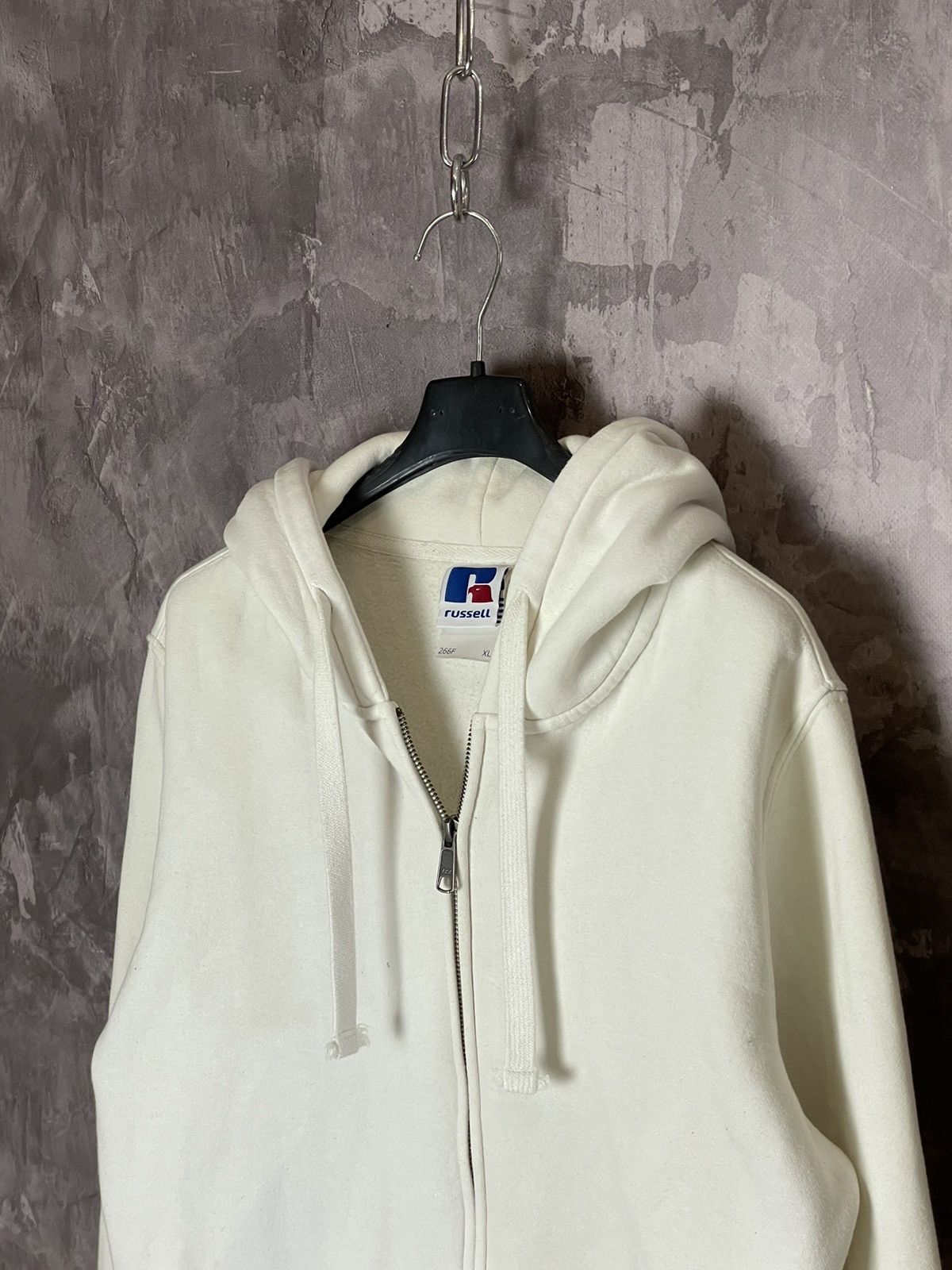 Other 2000's Vintage Russel Athletic white Zipper Hoodie Boxy Y2k Size US XL / EU 56 / 4 - 7 Thumbnail