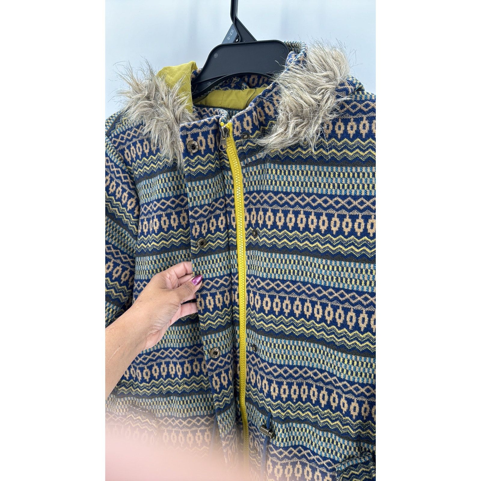 Columbia MOSSIMO Faux Fur Lined Hood SOUTHWESTERN western coat sz xL Size XL / US 12-14 / IT 48-50 - 11 Thumbnail