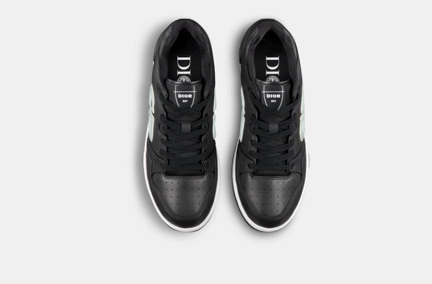 Dior × Stone Island o1w1db10325 3SN3 Low-Top Sneakers in Black/Light Green Size US 5 / EU 37 - 3 Thumbnail
