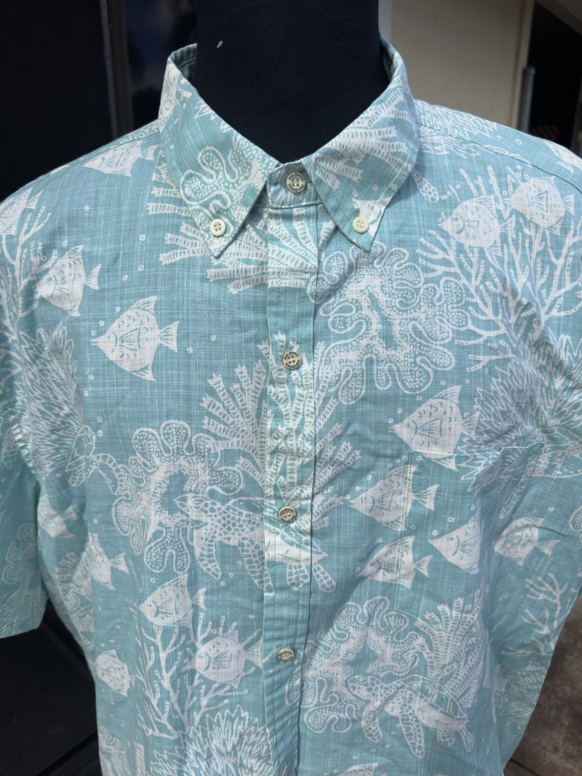 Reyn Spooner PreOwned Reyn Spooner Hawaiian Print Green Men's XXL Size US XXL / EU 58 / 5 - 3 Thumbnail