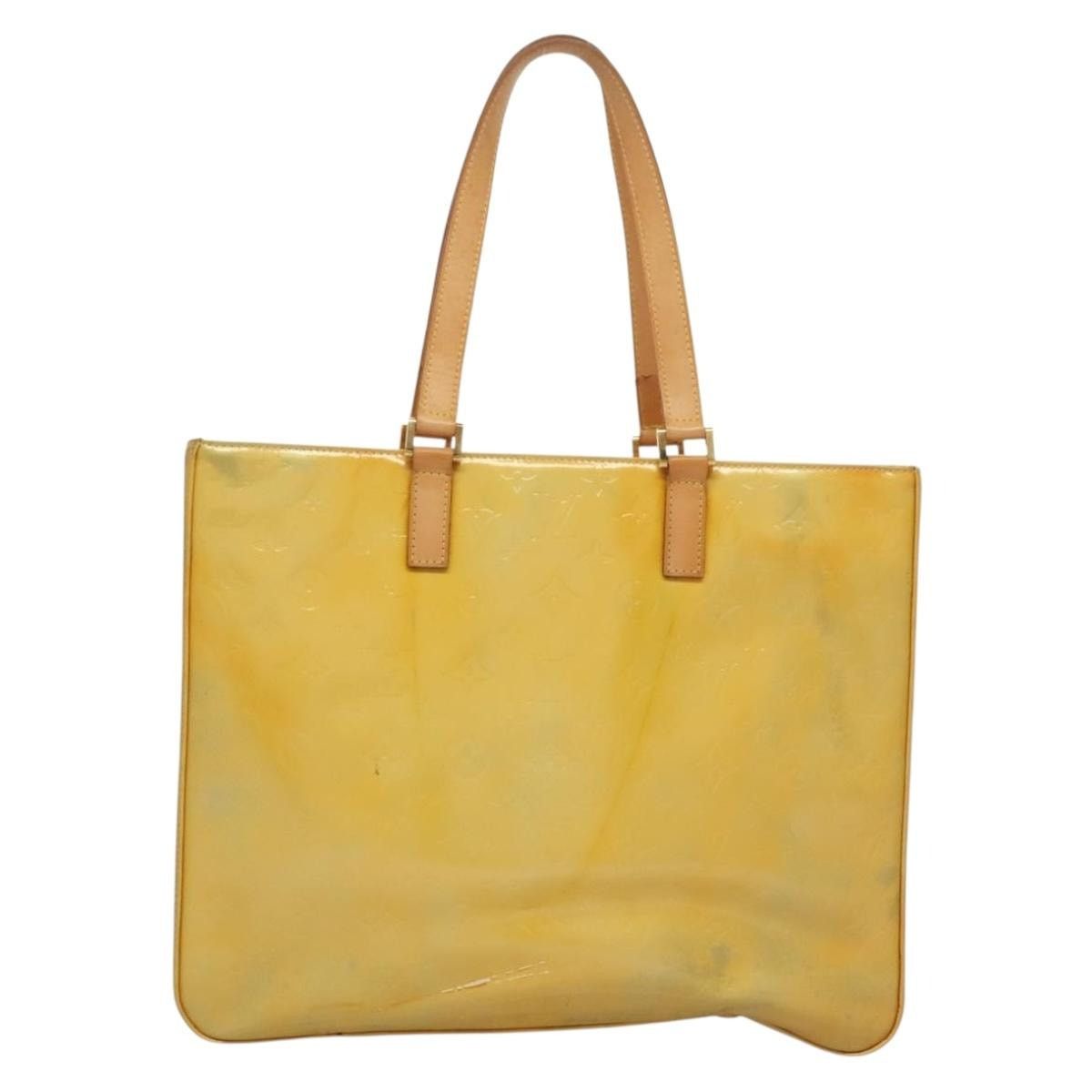 Louis Vuitton LOUIS VUITTON Monogram Vernis Columbus Tote Bag Gris M91028 Size ONE SIZE - 3 Thumbnail