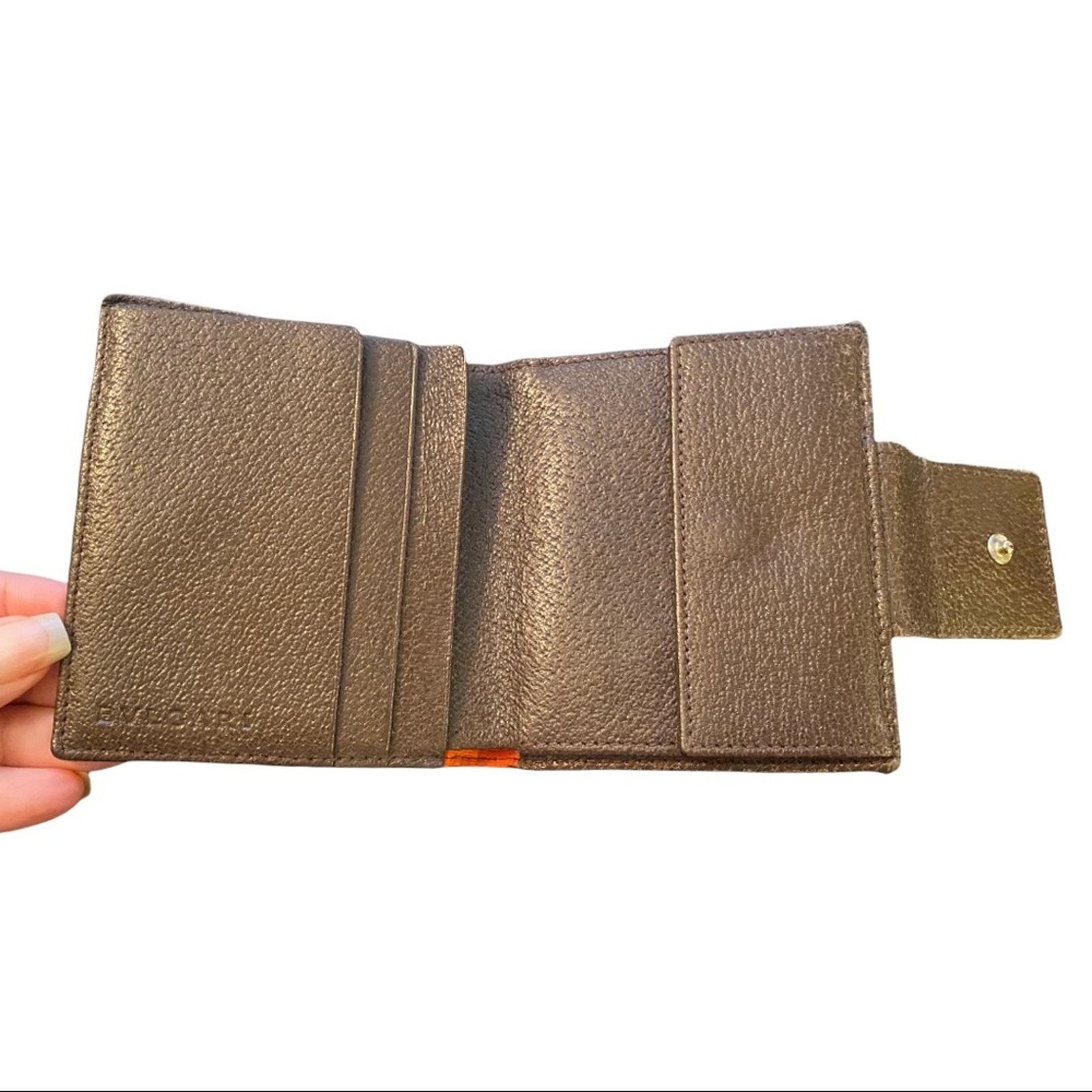 Bvlgari Bvlgari Brown Bifold Classic Snap Wallet Authentic Size ONE SIZE - 4 Thumbnail