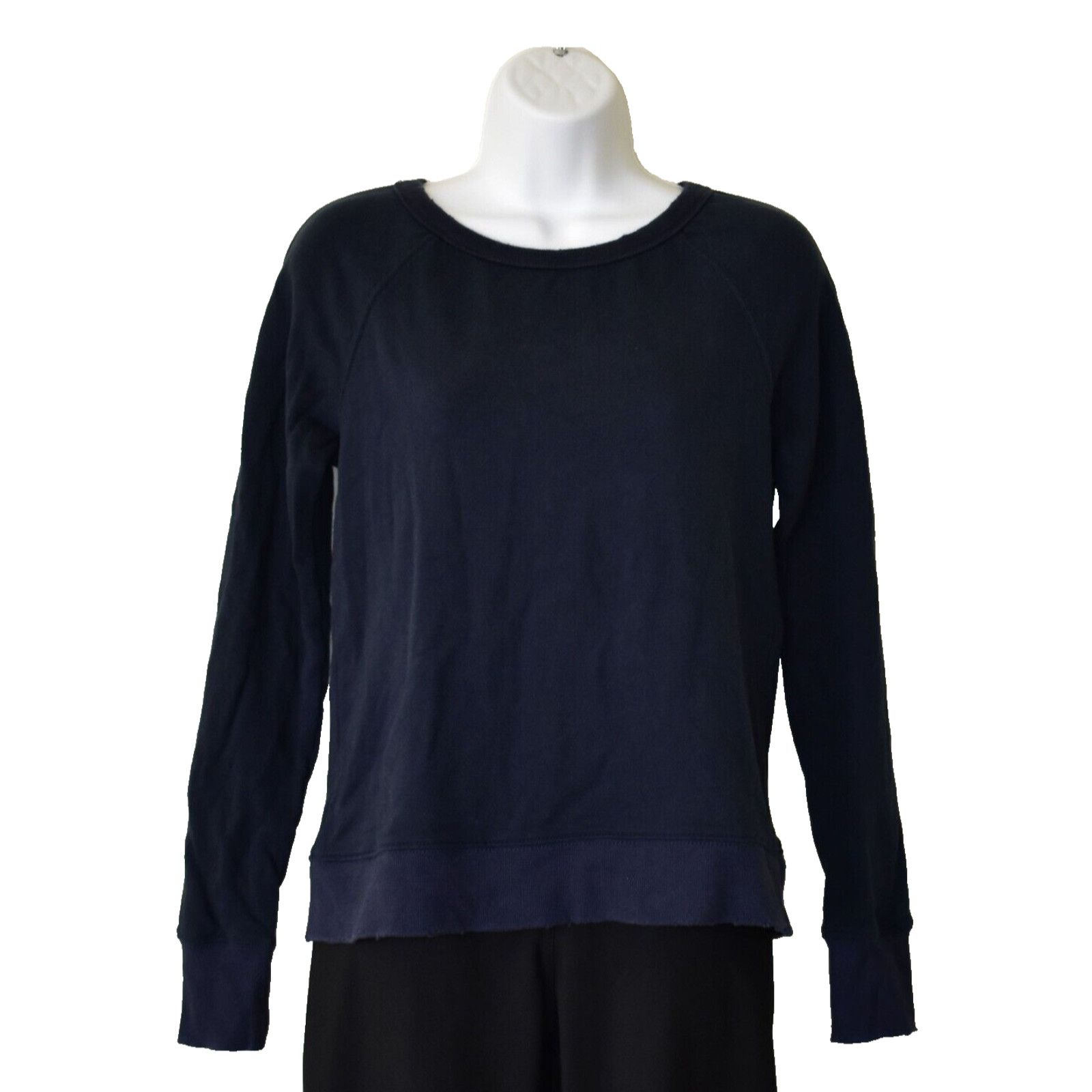 Pam & Gela NEW PAM & GELA Navy Cotton Lace Up Back Sweatshirt Size P Size S / US 4 / IT 40 - 2 Thumbnail