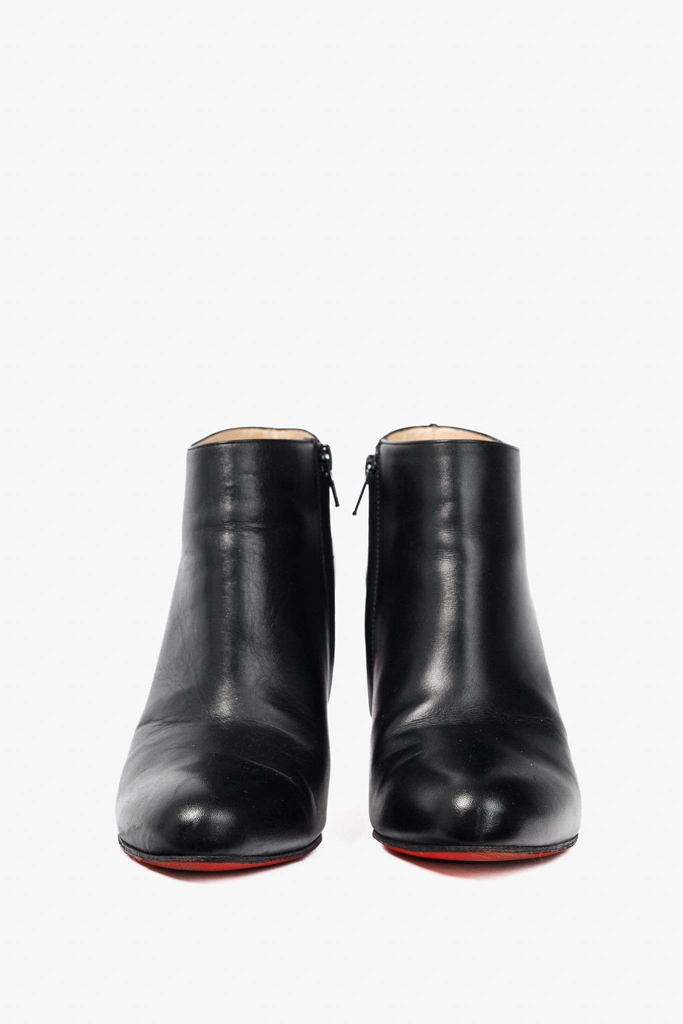 Christian Louboutin Christian Louboutin Belle Black Leather Ankle Boots Size US 8 / IT 38 - 2 Thumbnail