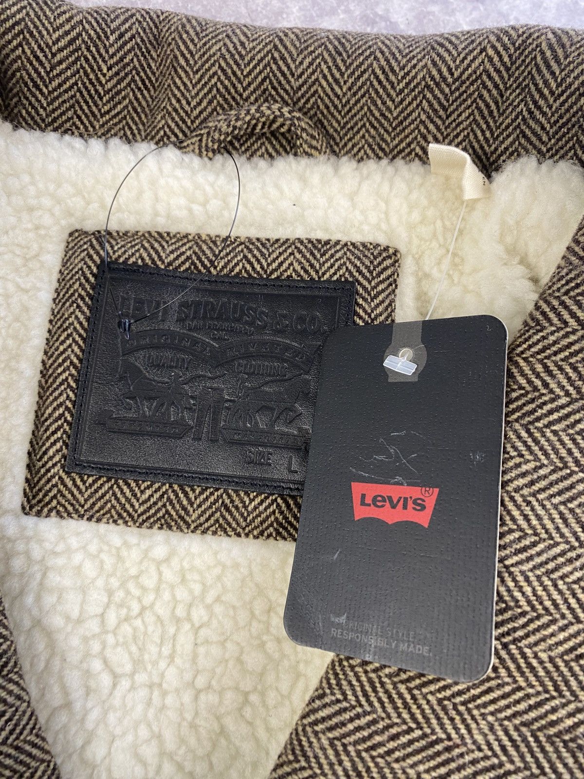 Levi's Levi's Jasper Club Sports Coat Blazer Herringbone Sherpa Size US L / EU 52-54 / 3 - 2 Thumbnail